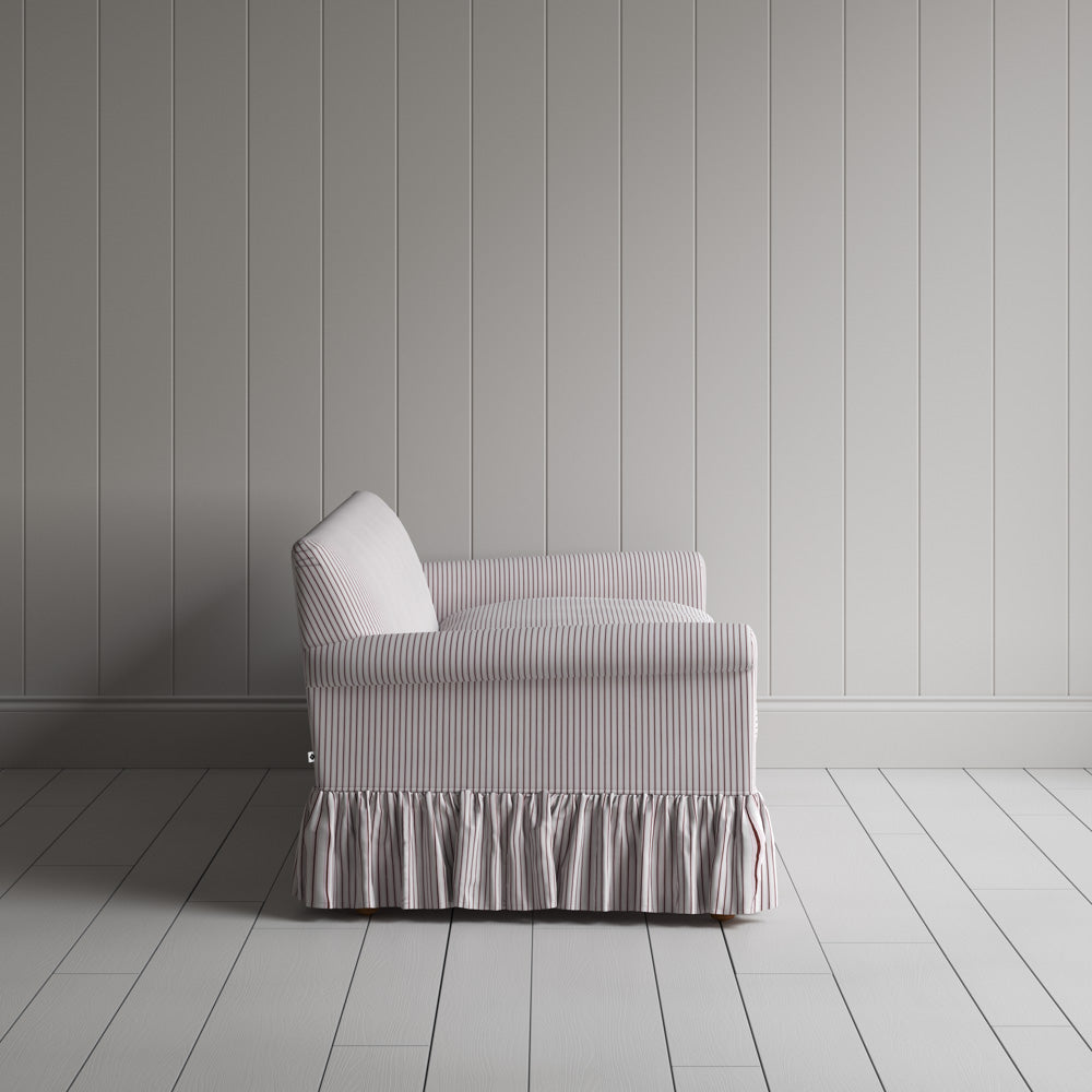  Curtain Call 3 Seater Sofa in Ticking Cotton, Berry 