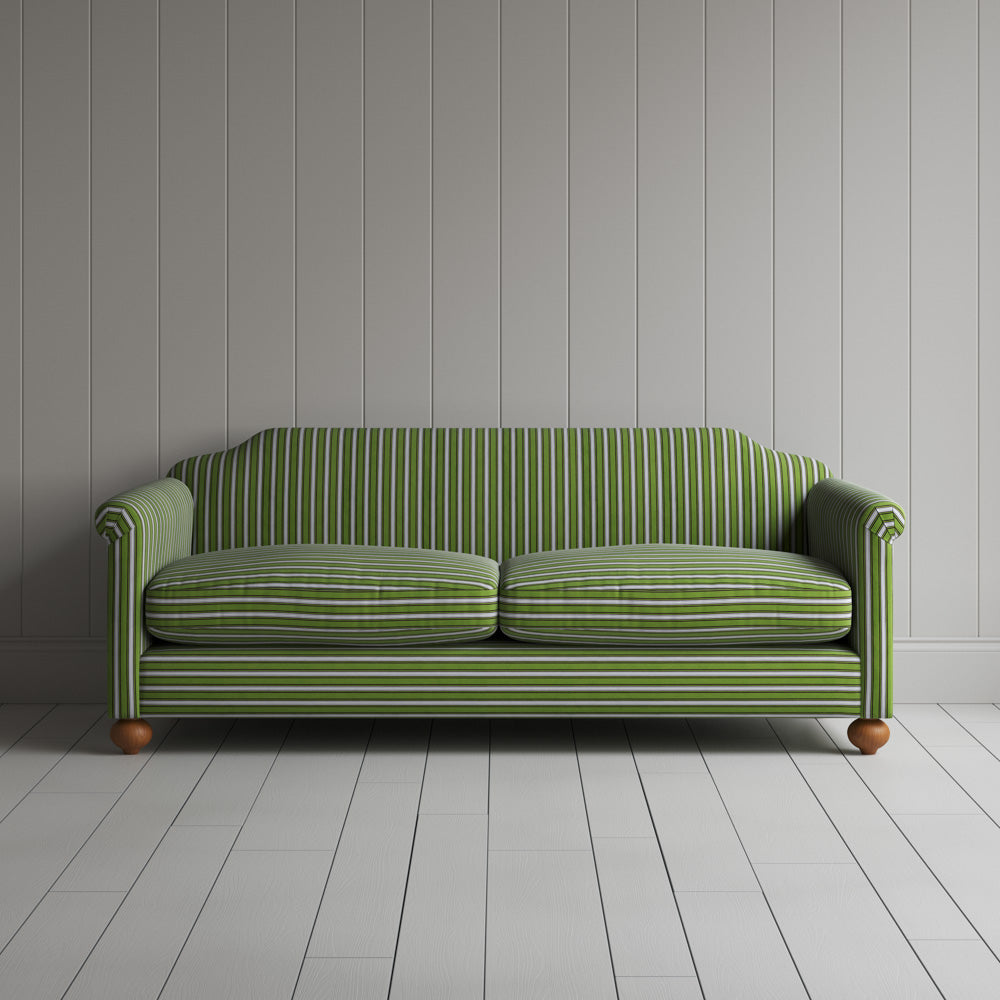  Dolittle 3 Seater Sofa in Colonnade Cotton, Green and Wine 