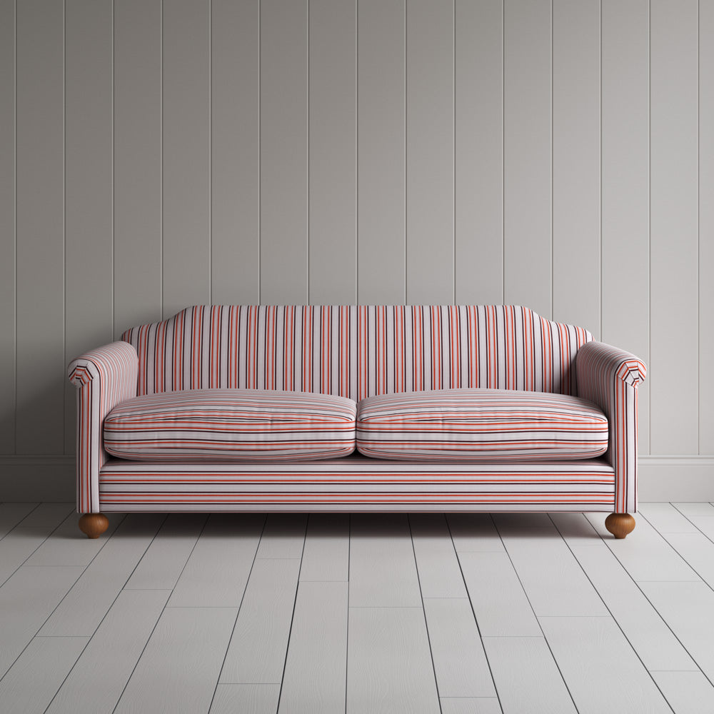  Dolittle 3 Seater Sofa in Slow Lane Cotton Linen, Berry 