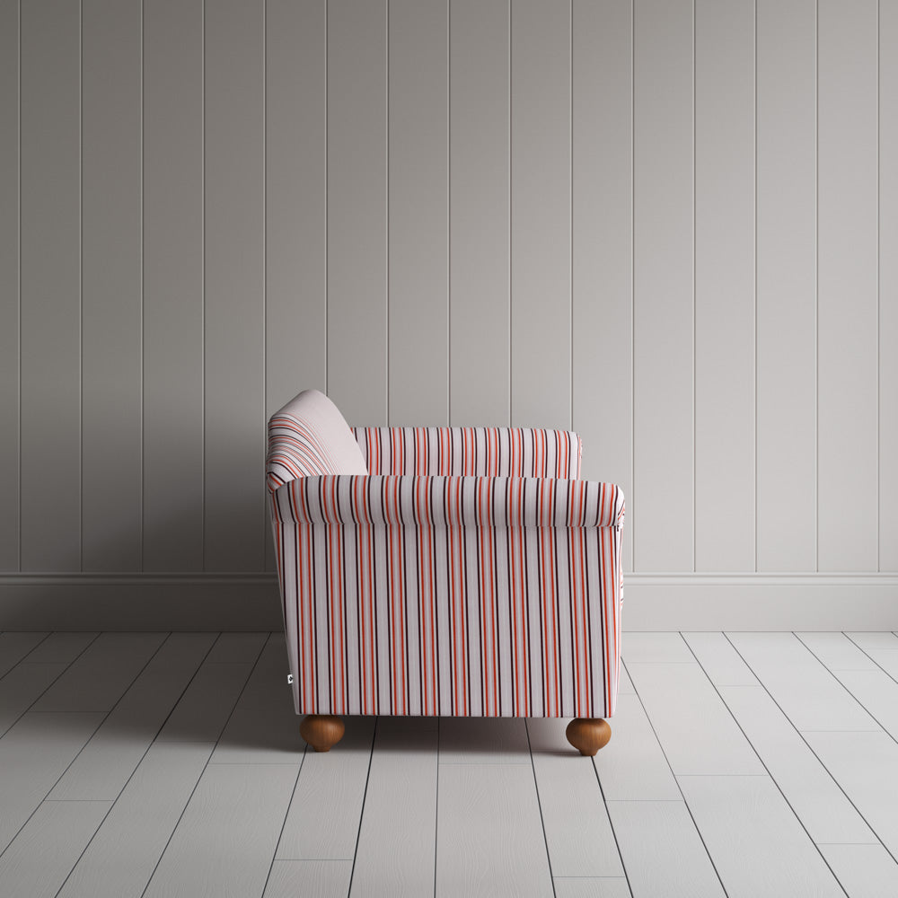 Dolittle 3 Seater Sofa in Slow Lane Cotton Linen, Berry 