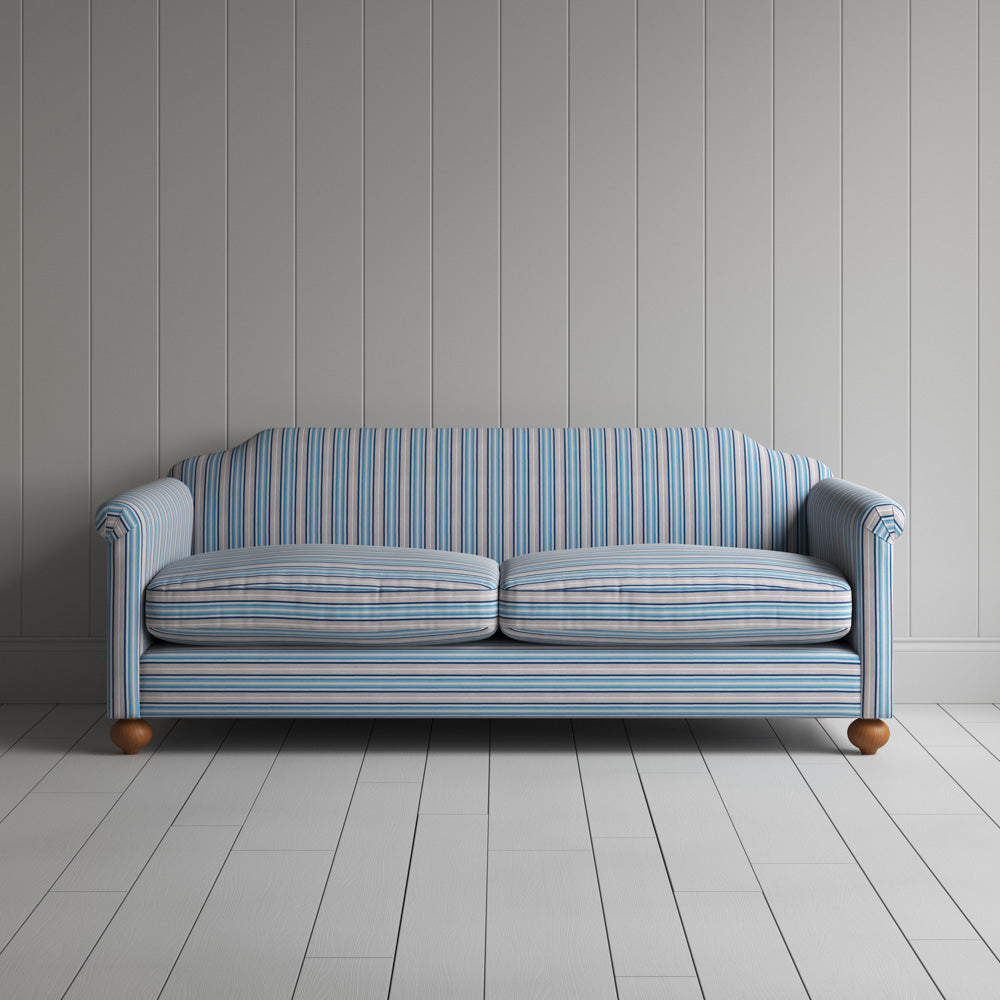  Dolittle 3 Seater Sofa in Slow Lane Cotton Linen, Blue 