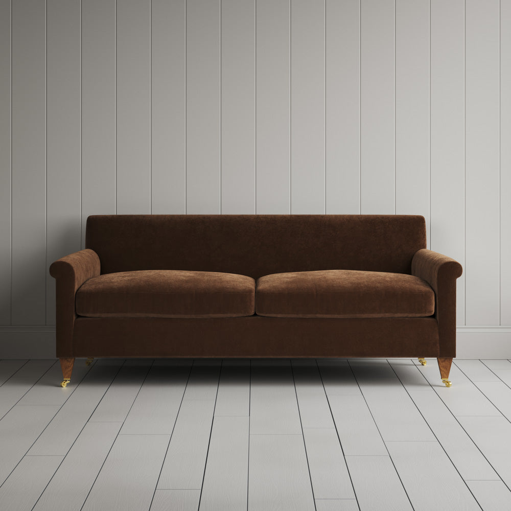 Idler 3 seater sofa in Tobacco Classic Corduroy, a warm tan UK handmade product