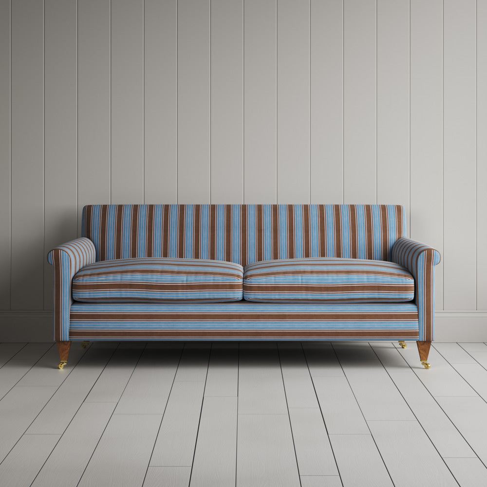 Idler 3 Seater Sofa in Regatta Cotton, Blue