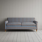Idler 3 Seater Sofa in Regatta Cotton, Blue