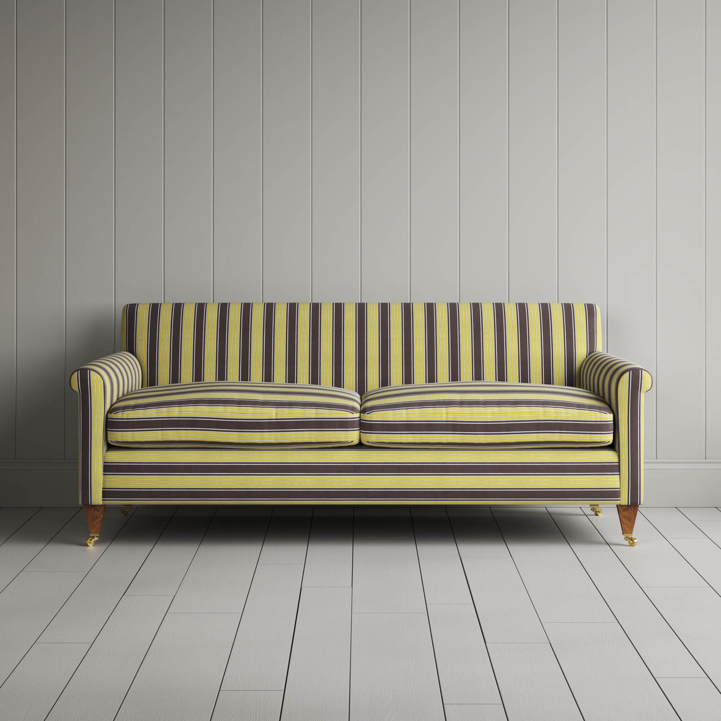 Idler 3 Seater Sofa in Regatta Cotton, Custard