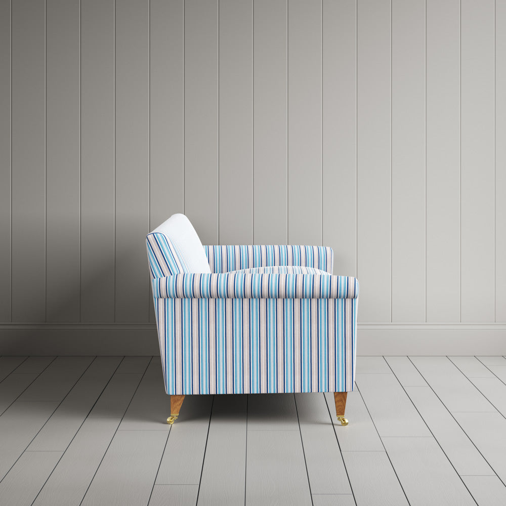  Idler 3 Seater Sofa in Slow Lane Cotton Linen, Blue 