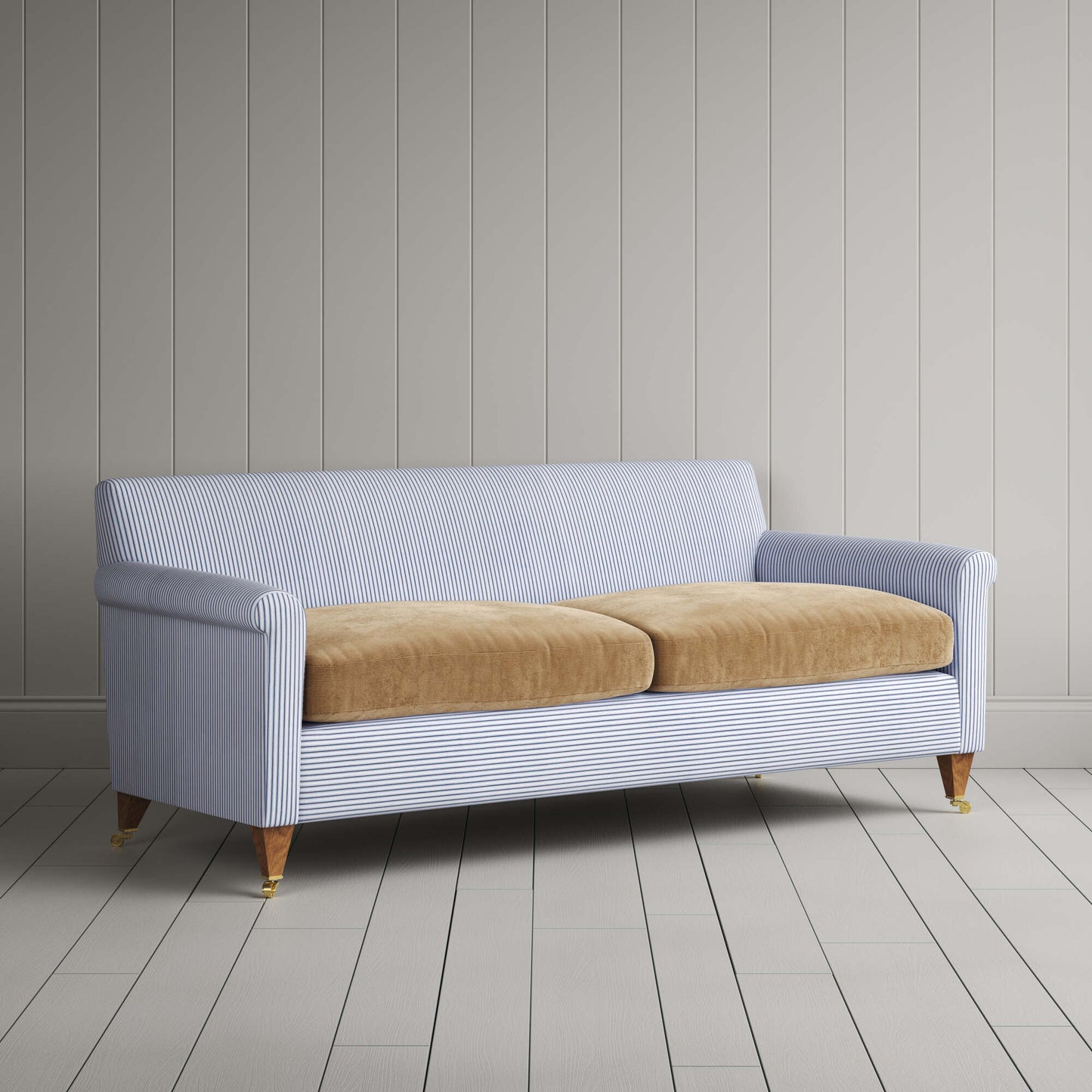 Idler 3 seater sofa angled front view by Nicola Harding