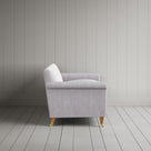 Side profile of Idler 3 Seater Sofa in Ticking Cotton, Blue Brown