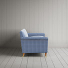 Idler 3 Seater Sofa in Well Plaid Cotton, Blue Brown