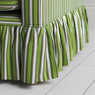  Curtain Call 3 Seater Sofa in Colonnade Cotton, Green and Wine - Nicola Harding 
