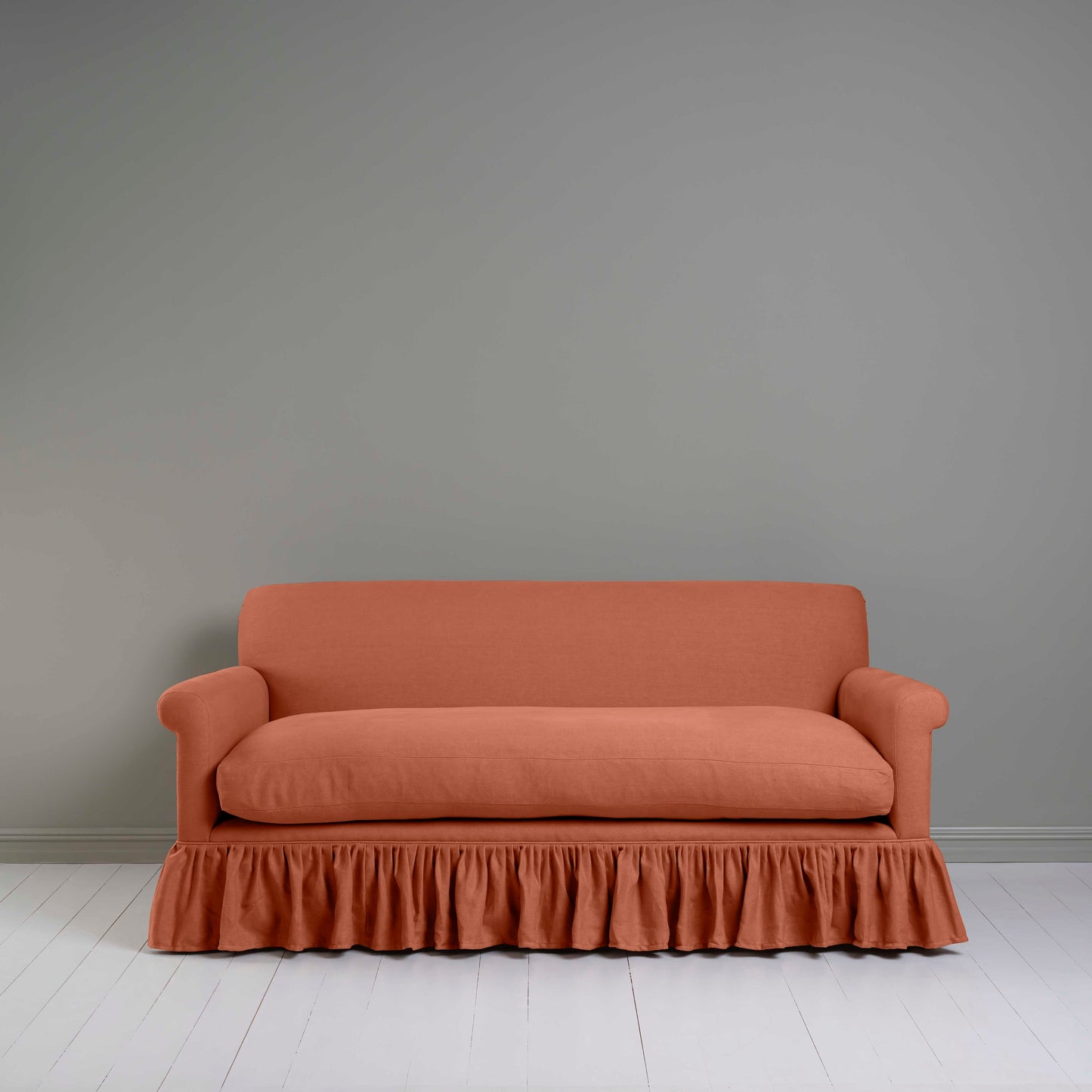 Curtain Call 3 Seater Sofa in Laidback Linen Cayenne