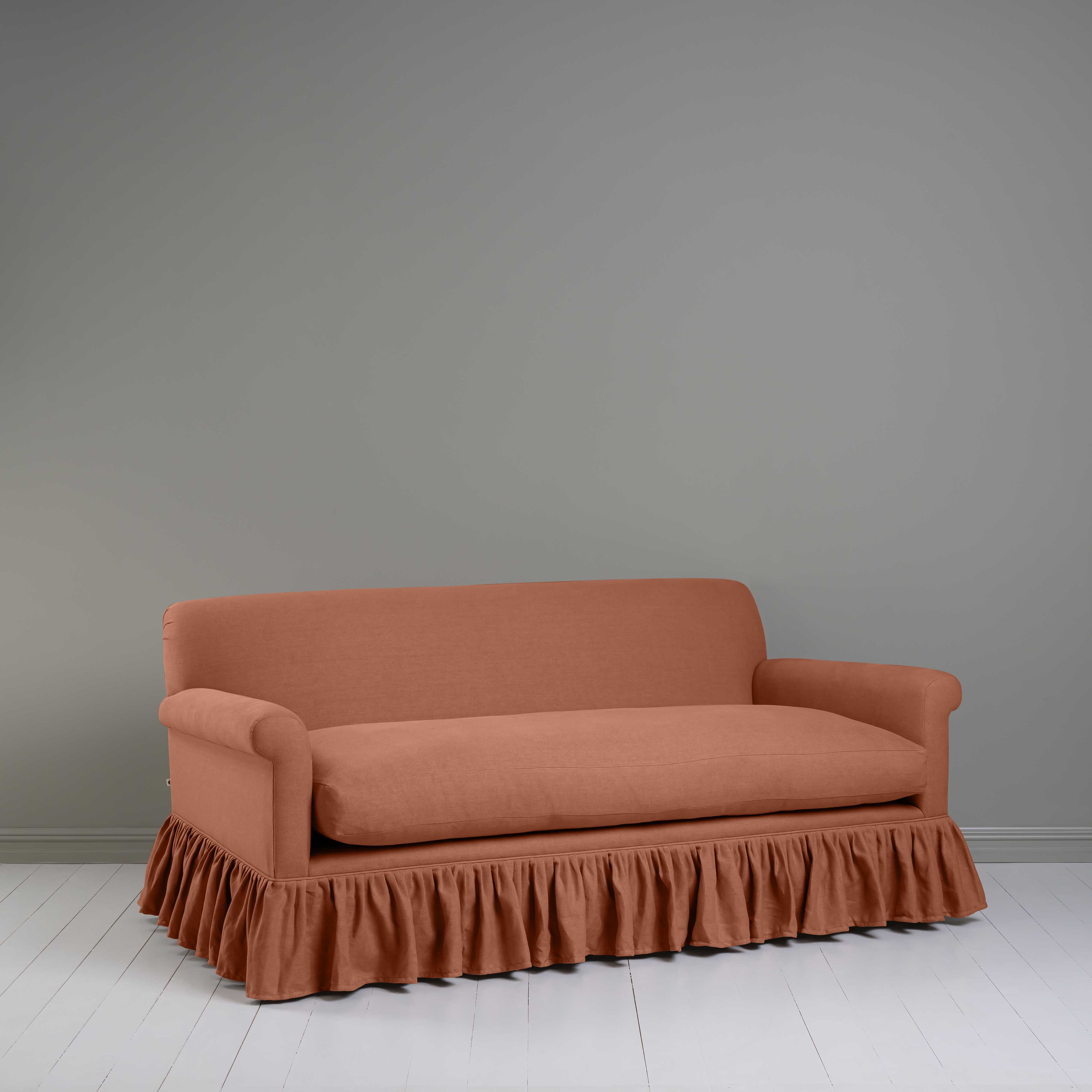  Curtain Call 3 Seater Sofa in Laidback Linen Cayenne 