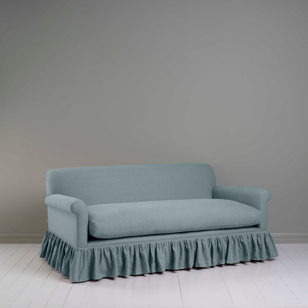  Curtain Call 3 Seater Sofa in Laidback Linen Cerulean 