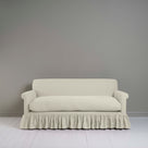  Curtain Call 3 Seater Sofa in Laidback Linen Dove, Front View - Nicola Harding 