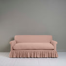  Curtain Call 3 Seater Sofa in Laidback Linen Dusky Pink Front-view - NiX 