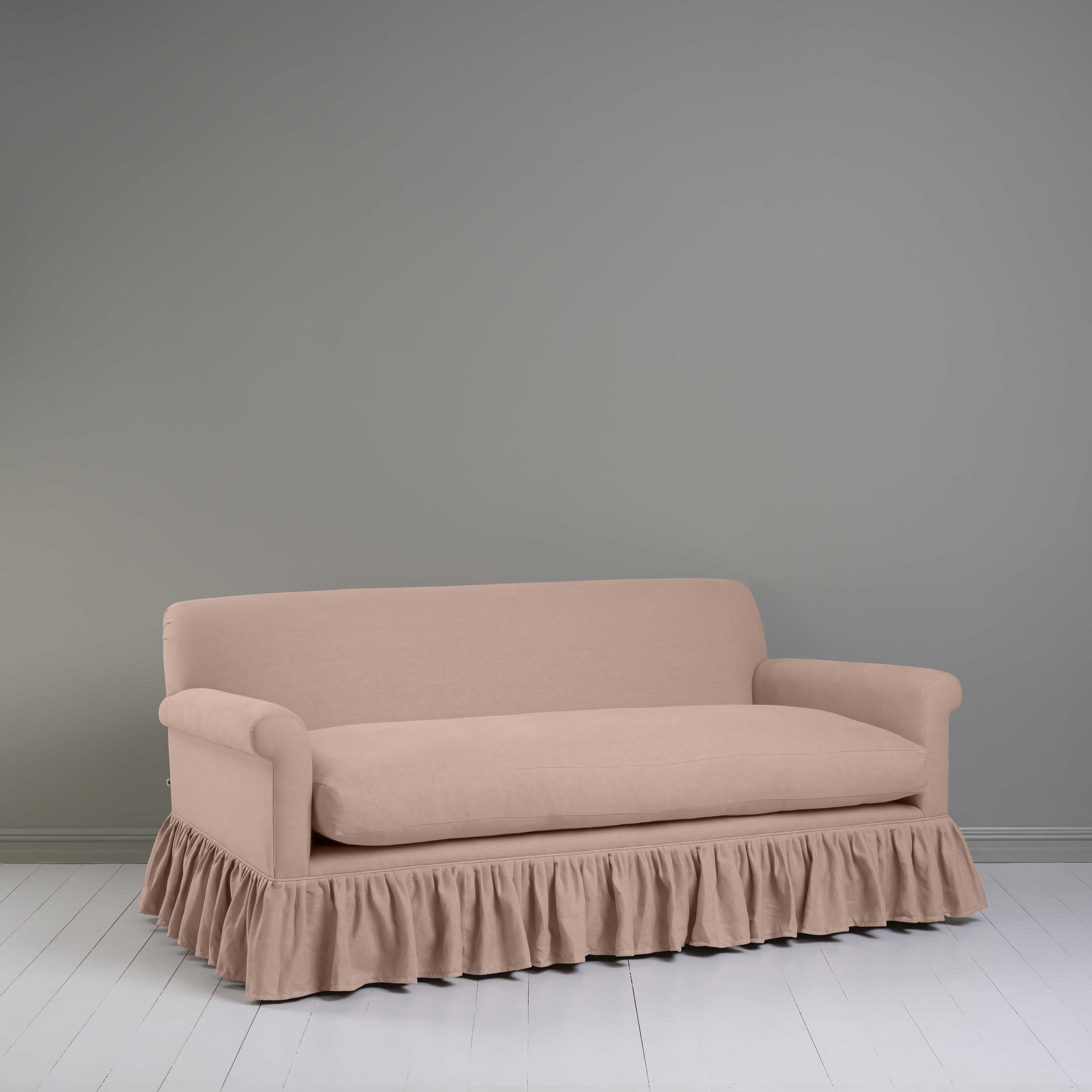  Curtain Call 3 Seater Sofa in Laidback Linen Dusky Pink 