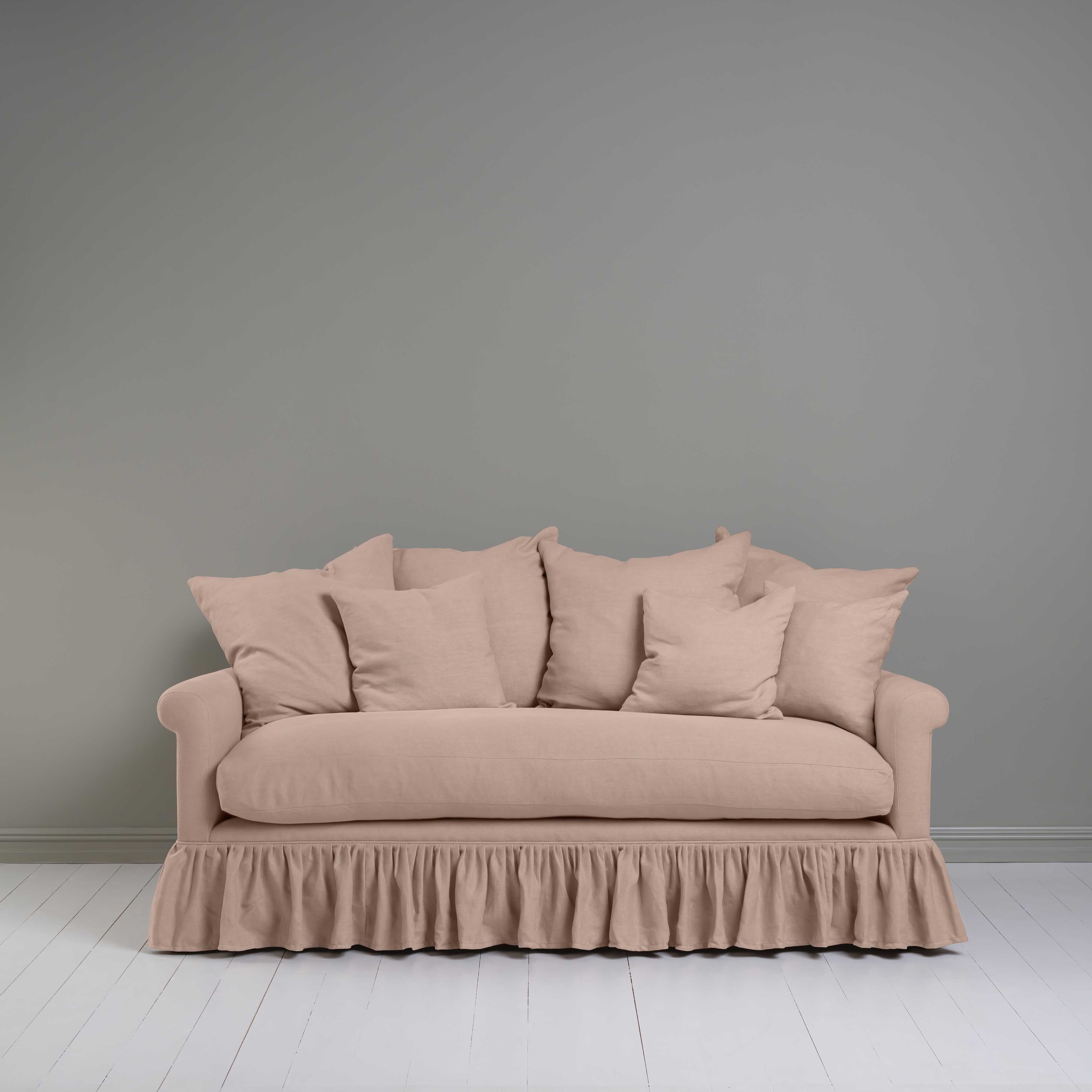  Curtain Call 3 Seater Sofa in Laidback Linen Dusky Pink 