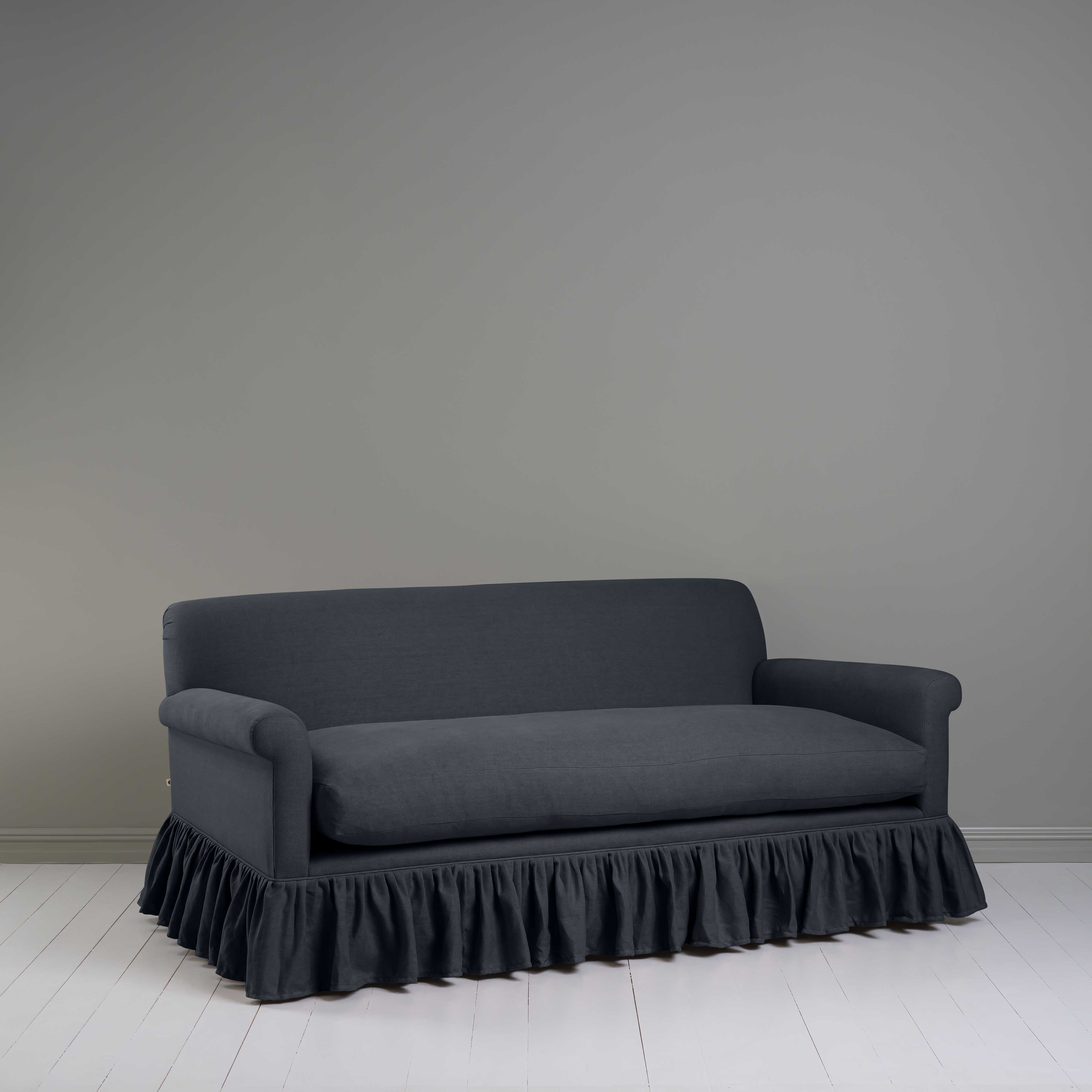  Curtain Call 3 Seater Sofa in Laidback Linen Midnight - Nicola Harding 