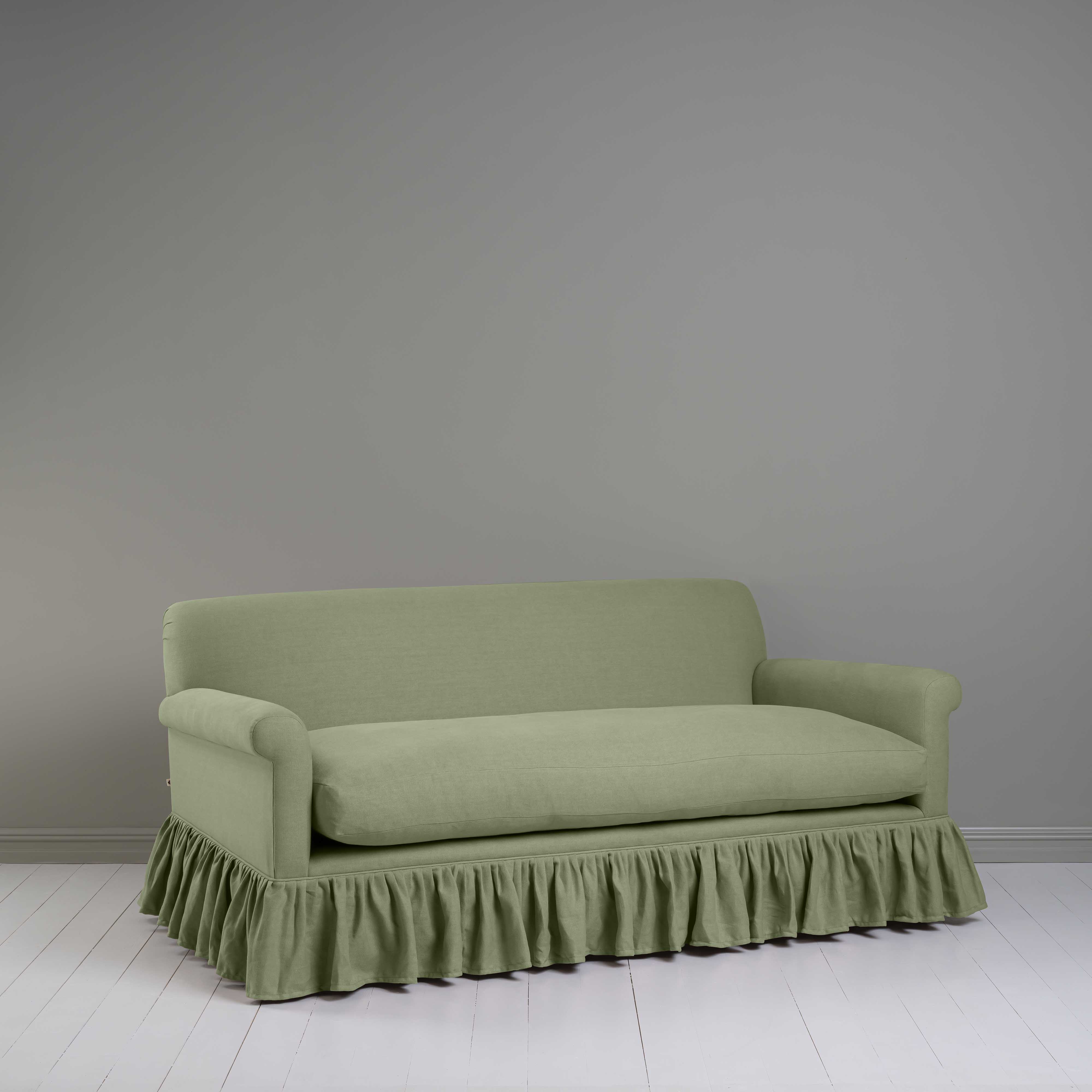  Curtain Call 3 Seater Sofa in Laidback Linen Moss - Nicola Harding 