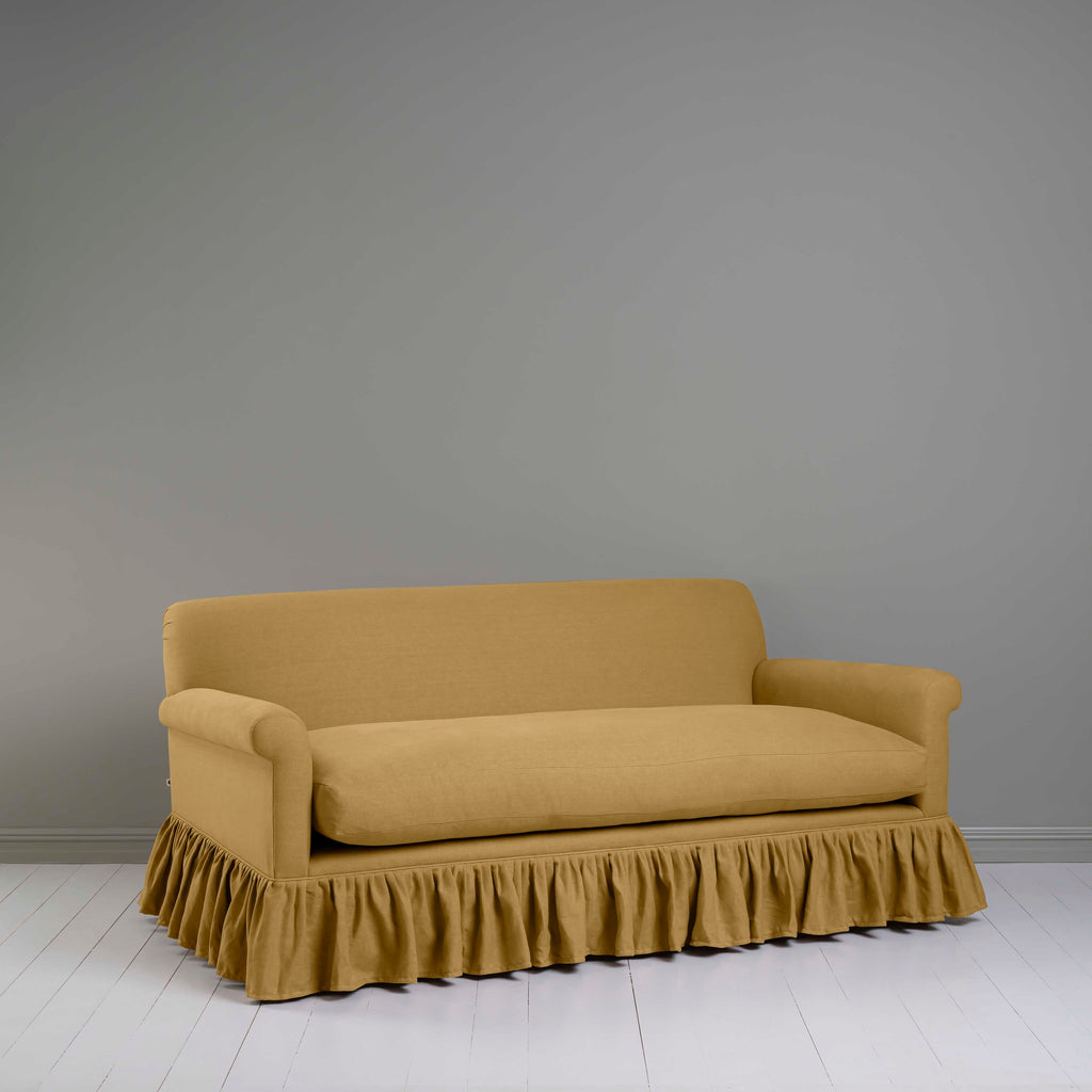  Curtain Call 3 Seater Sofa in Laidback Linen Ochre - Nicola Harding 