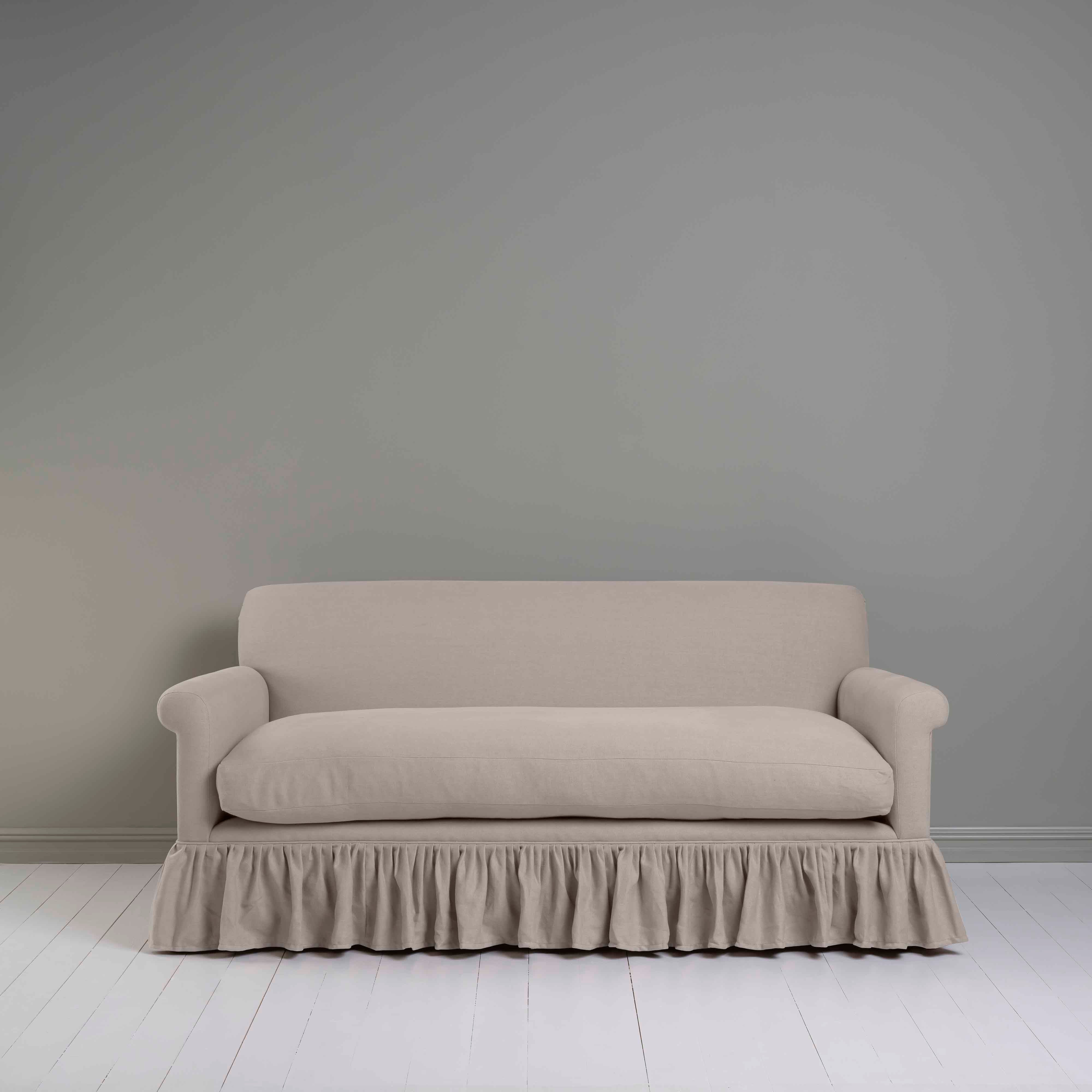  Curtain Call 3 Seater Sofa in Laidback Linen Pearl Grey - Nicola Harding 