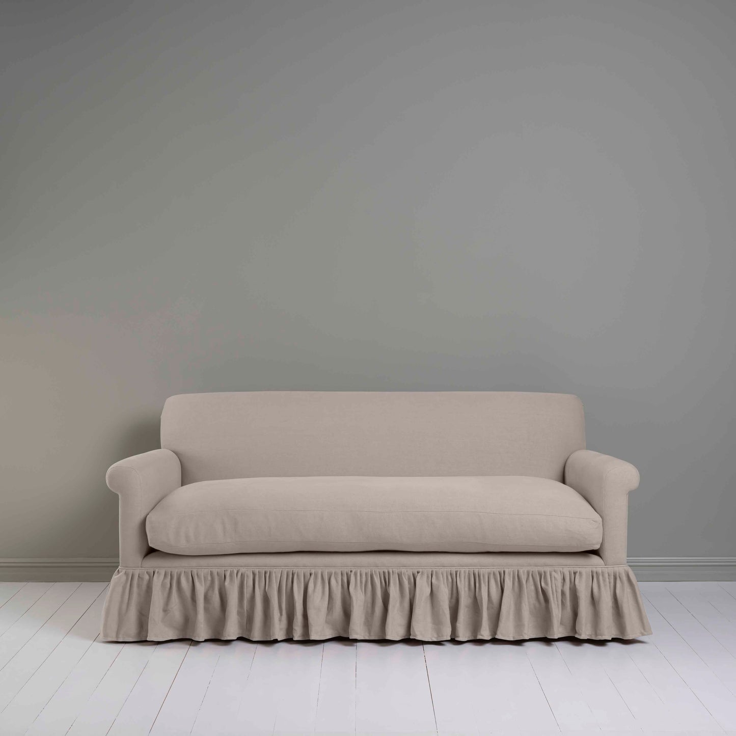 Curtain Call 3 Seater Sofa in Laidback Linen Pearl Grey - Nicola Harding