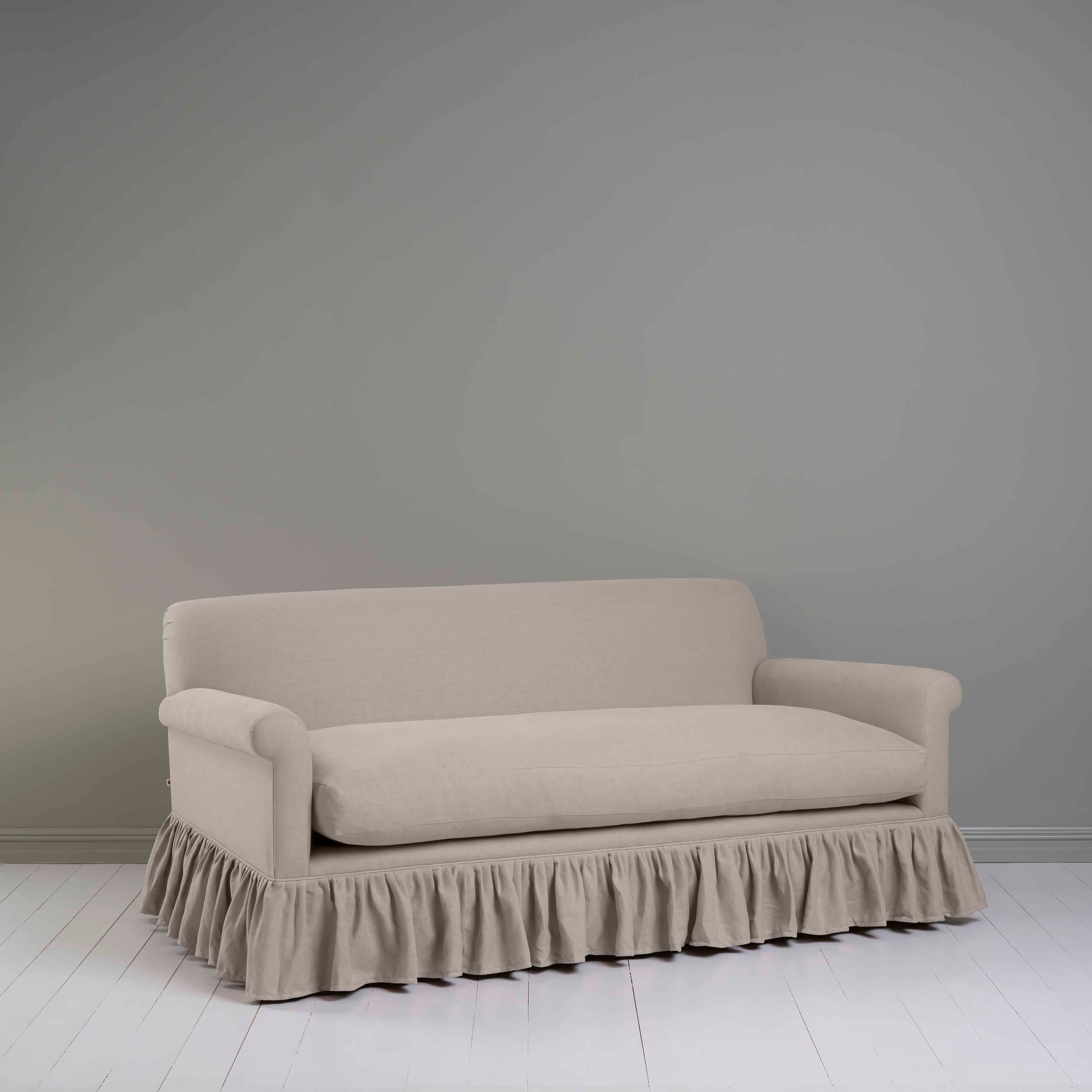  Curtain Call 3 Seater Sofa in Laidback Linen Pearl Grey - Nicola Harding 