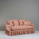  Curtain Call 3 Seater Sofa in Laidback Linen Roseberry, With Square Cushions - Nicola Harding 