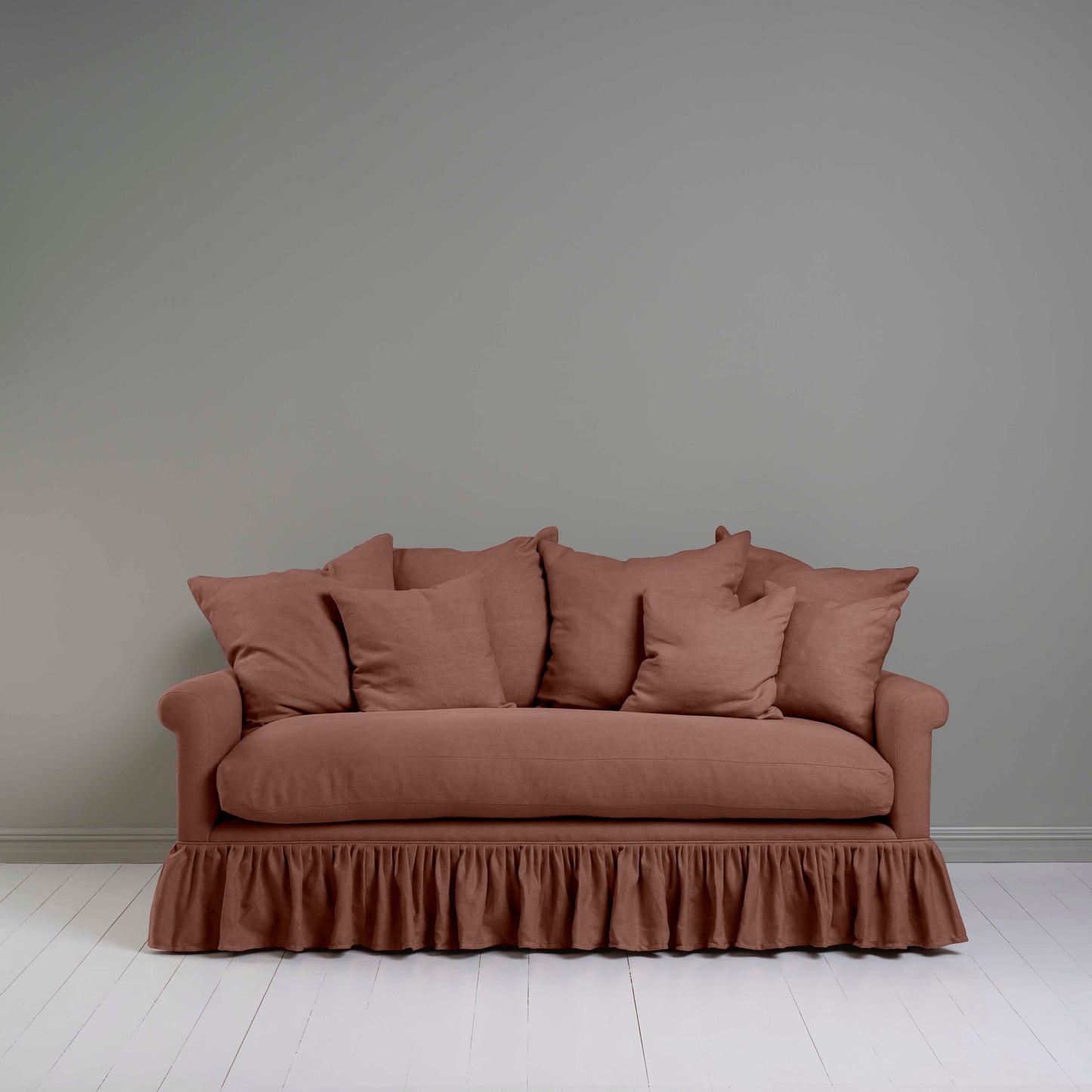 Curtain Call 3 Seater Sofa in Laidback Linen Sweet Briar - Nicola Harding