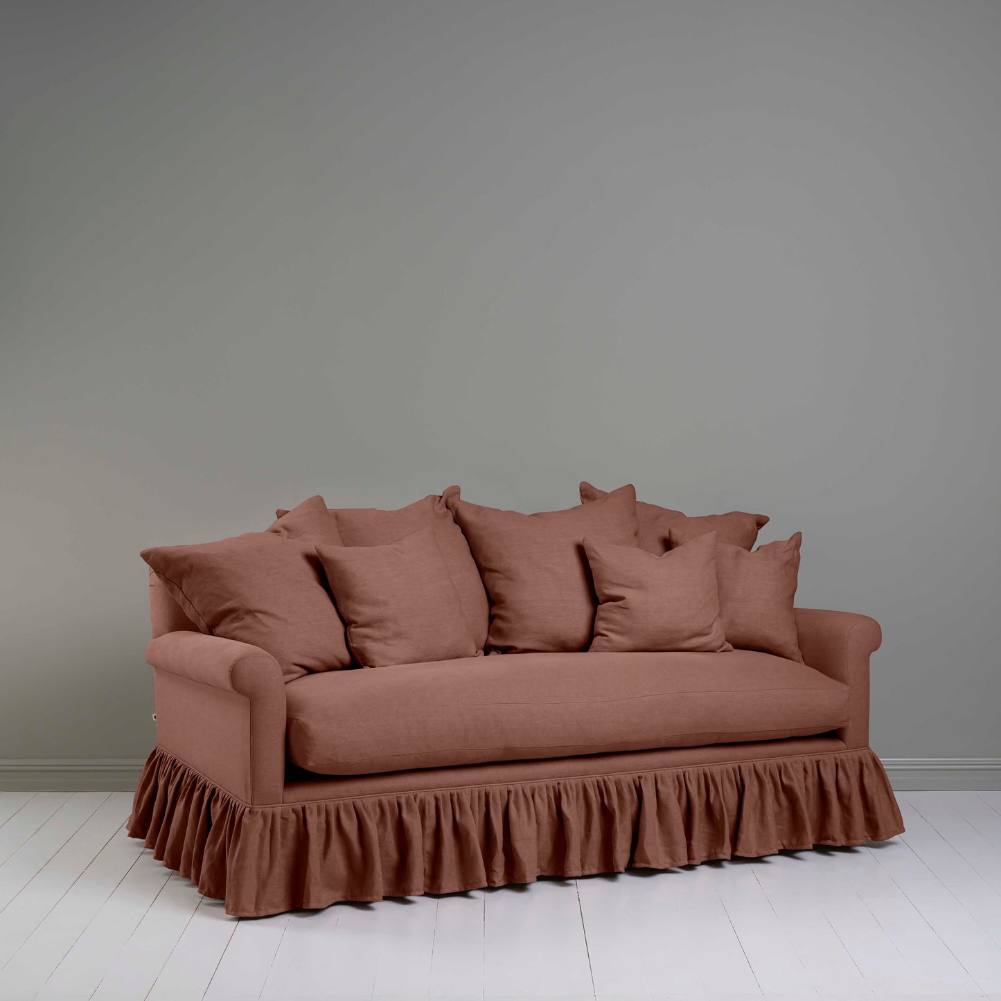 Curtain Call 3 Seater Sofa in Laidback Linen Sweet Briar