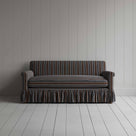  Curtain Call 3 Seater Sofa in Regatta Cotton, Charcoal, Front View - Nicola Harding 