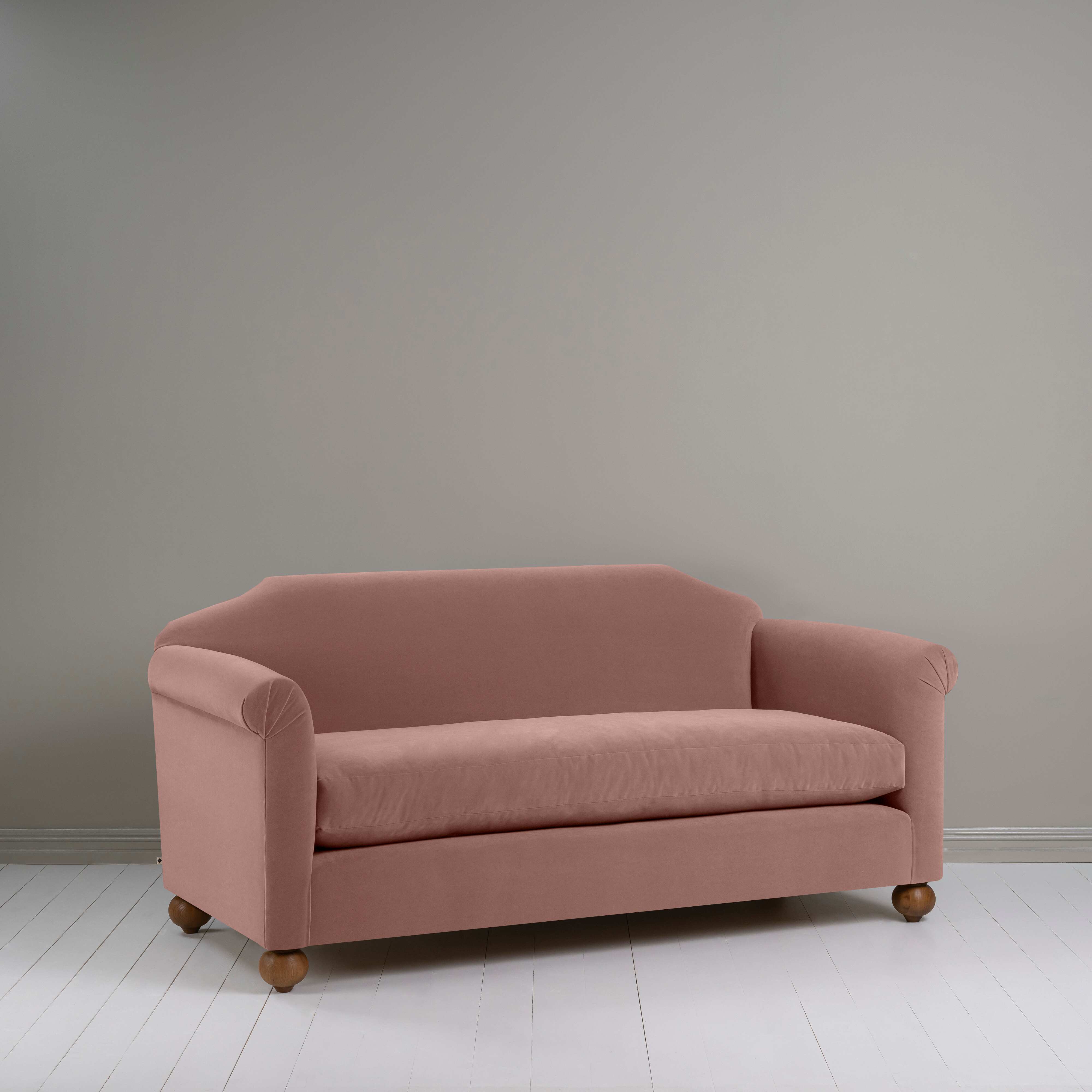  Dolittle 3 Seater Sofa in Intelligent Velvet Dusky Pink - Nicola Harding 