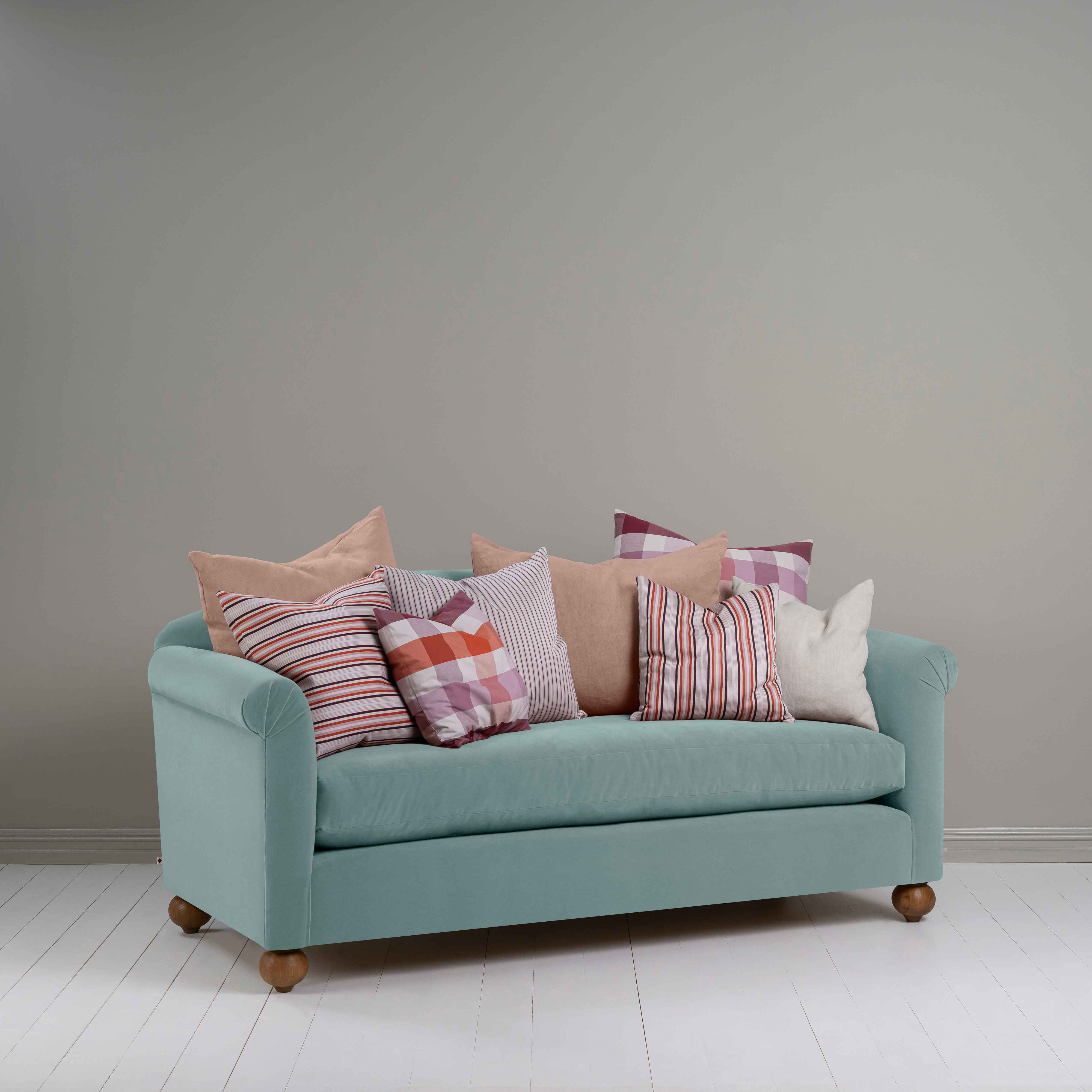  Dolittle 3 Seater Sofa in Intelligent Velvet Mineral, With 8 NiX Special Cushions - Nicola Harding 