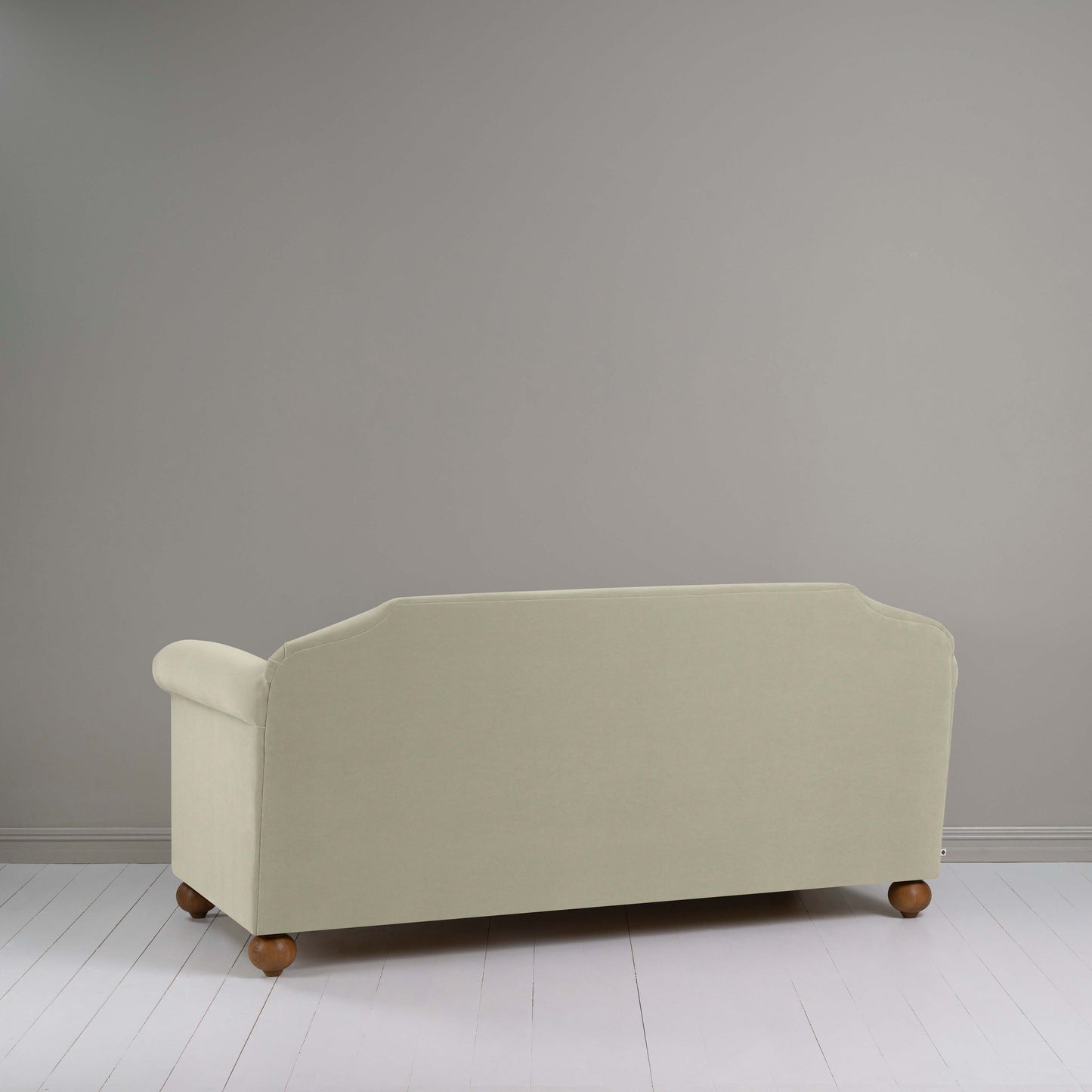 Dolittle 3 Seater Sofa in Intelligent Velvet Moonstone, Back View - Nicola Harding