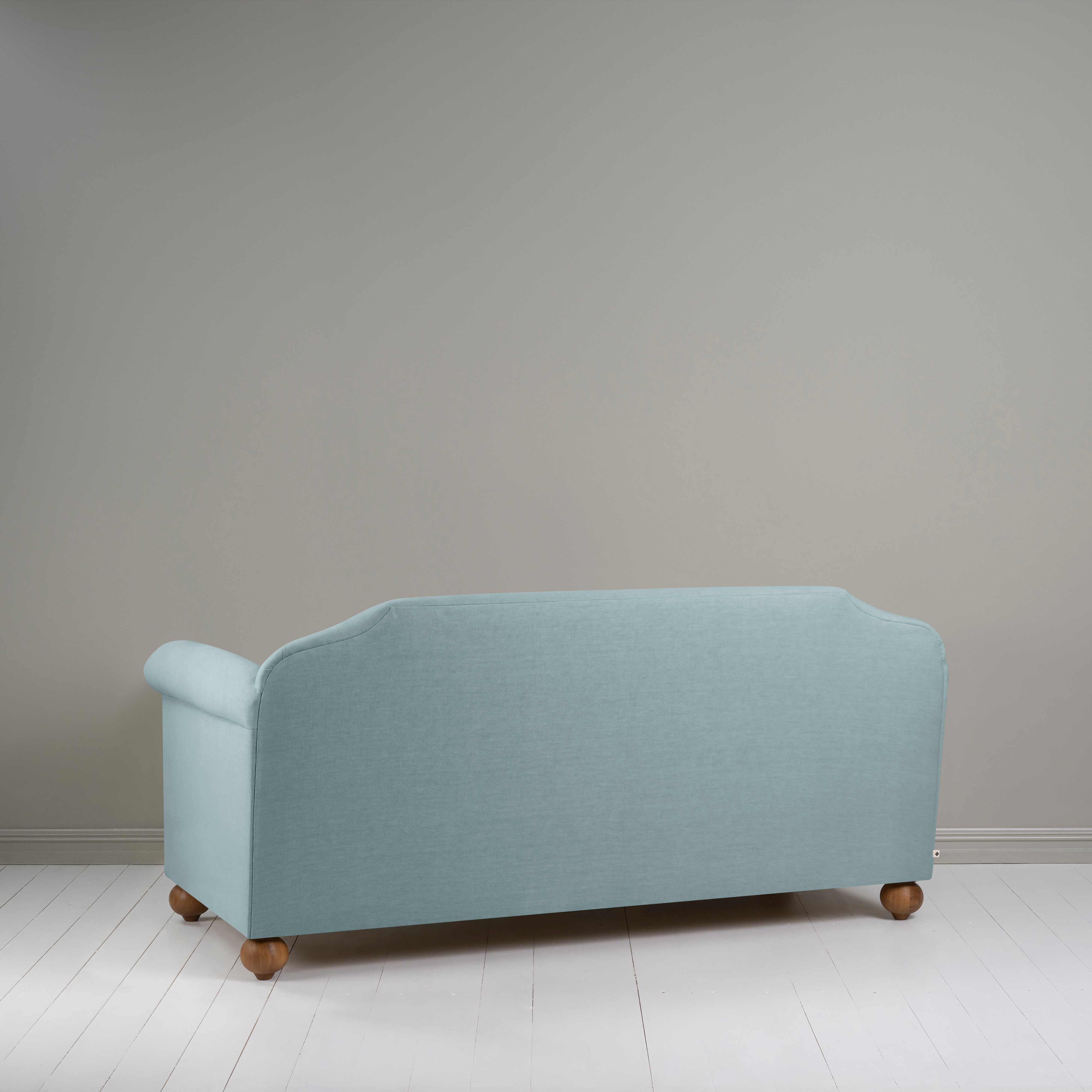  Dolittle 3-Seater Sofa in Laidback Linen Cerulean, Back View - Nicola Harding 