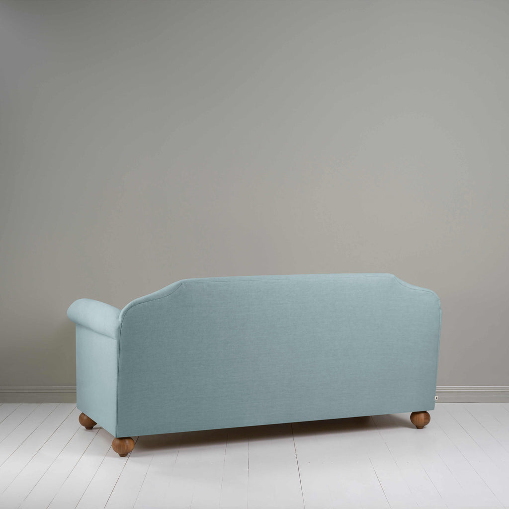  Dolittle 3-Seater Sofa in Laidback Linen Cerulean, Back View - Nicola Harding 