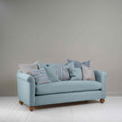  Dolittle 3-Seater Sofa in Laidback Linen Cerulean, With Two Matching Cushions, And Five Special Cushions - Nicola Harding 