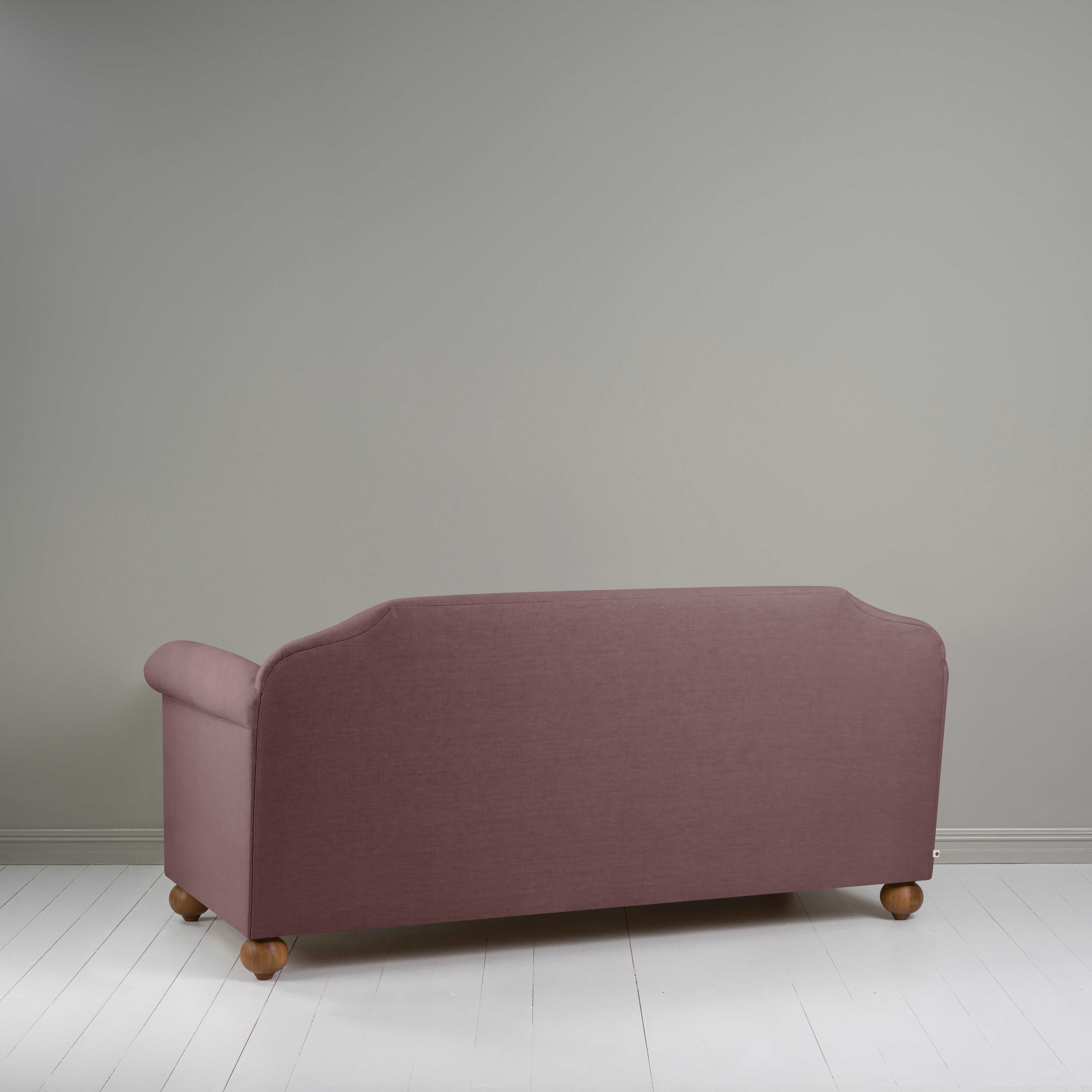  Dolittle 3-Seater Sofa in Laidback Linen Damson, Back View - Nicola Harding 
