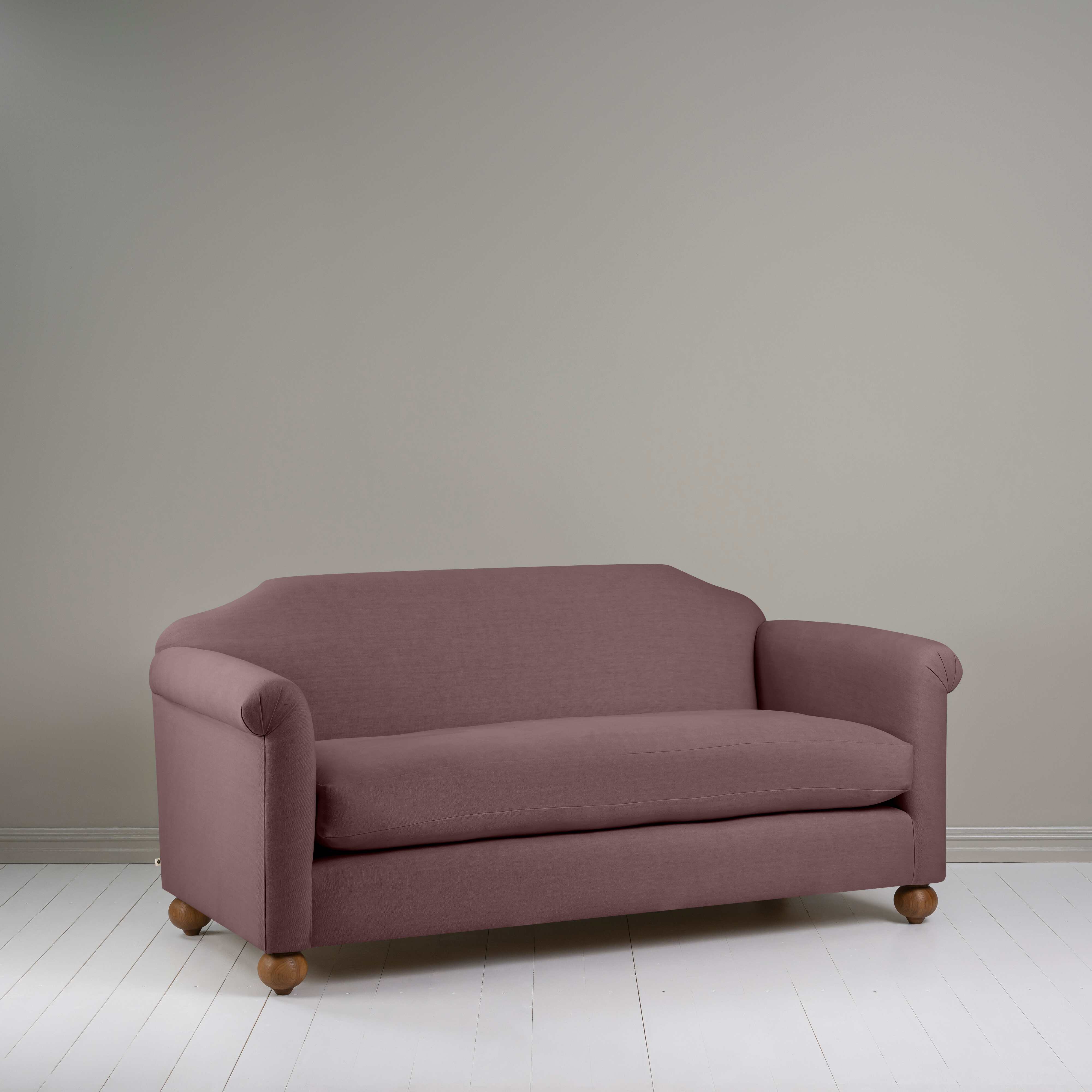  Dolittle 3 Seater Sofa in Laidback Linen Damson - Nicola Harding 