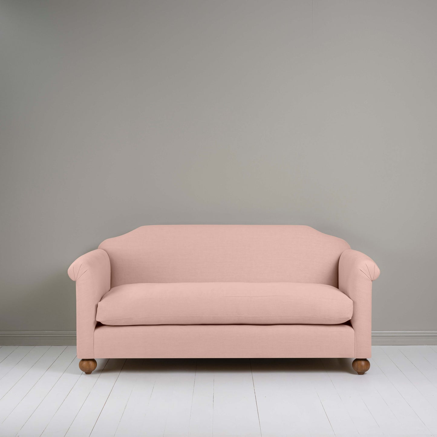 Dolittle 3 Seater Sofa in Laidback Linen Dusky Pink