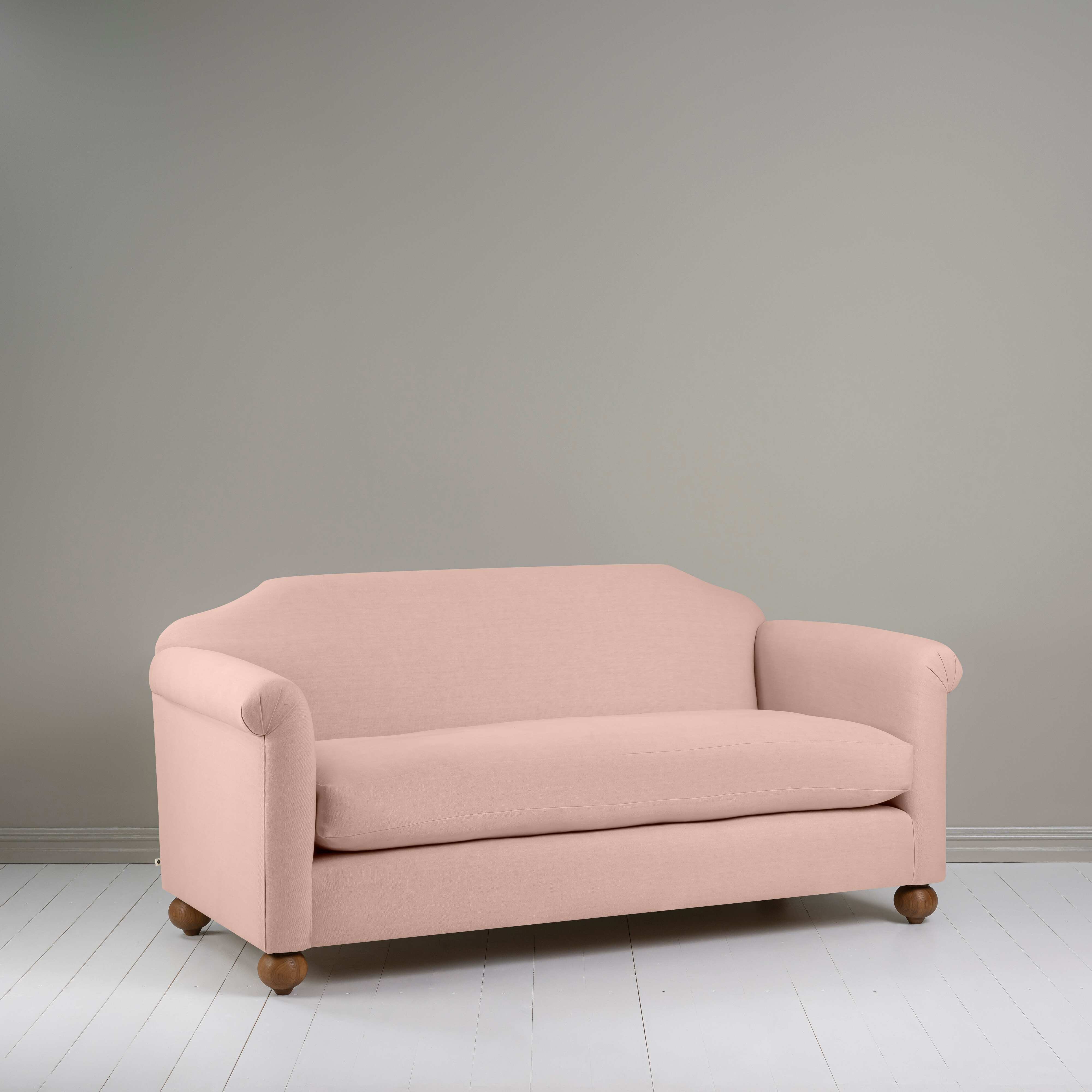  Dolittle 3 Seater Sofa in Laidback Linen Dusky Pink - Nicola Harding 