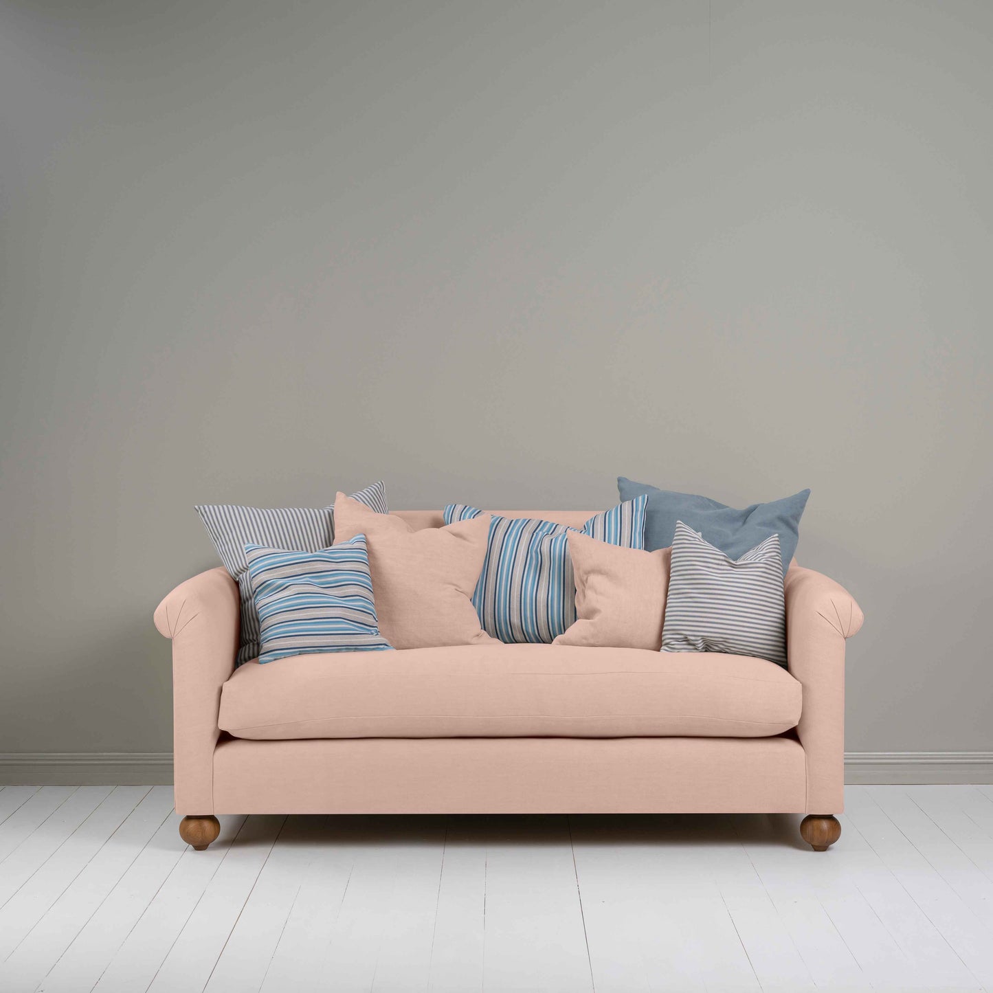 Dolittle 3 Seater Sofa in Laidback Linen Dusky Pink