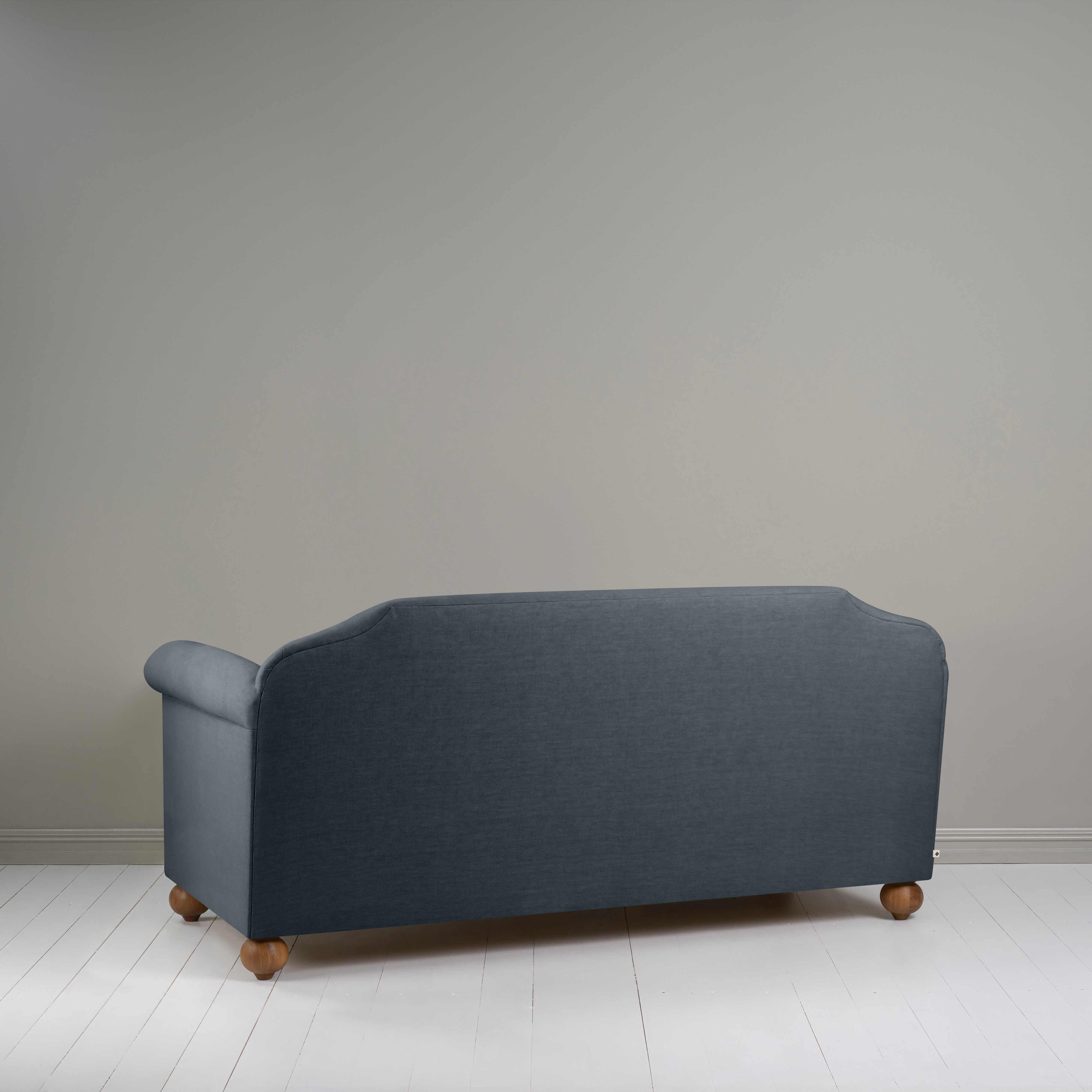  Dolittle 3-Seater Sofa in Laidback Linen Midnight, Back View - Nicola Harding 