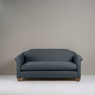  Dolittle 3 Seater Sofa in Laidback Linen Midnight, Front View - Nicola Harding 