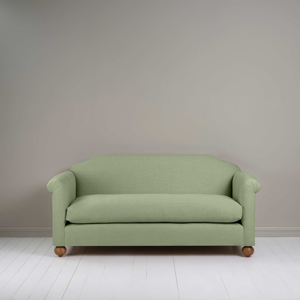  Dolittle 3 Seater Sofa in Laidback Linen Moss, Front View - Nicola Harding 