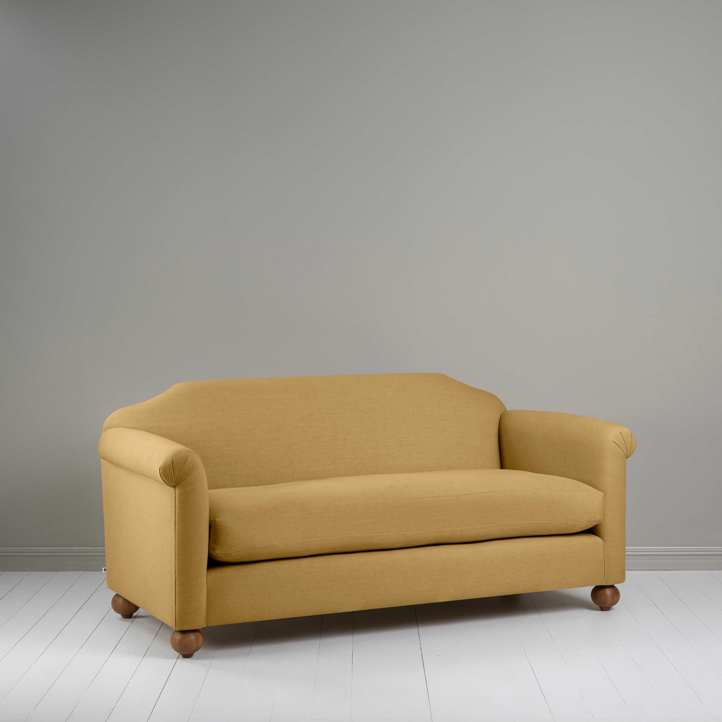 Dolittle 3 Seater Sofa in Laidback Linen Ochre - Nicola Harding