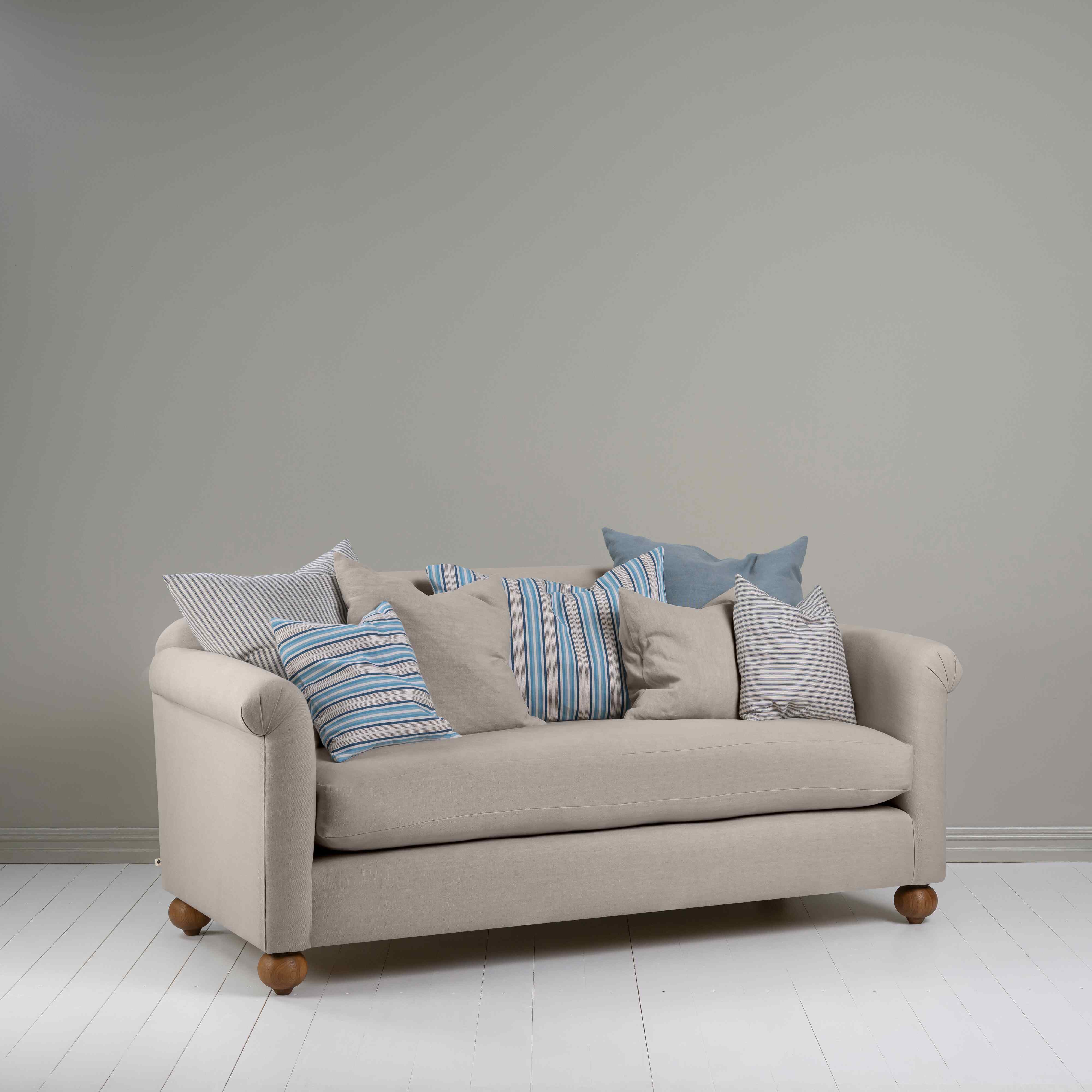  Dolittle 3 Seater Sofa in Laidback Linen Pearl Grey - Nicola Harding 