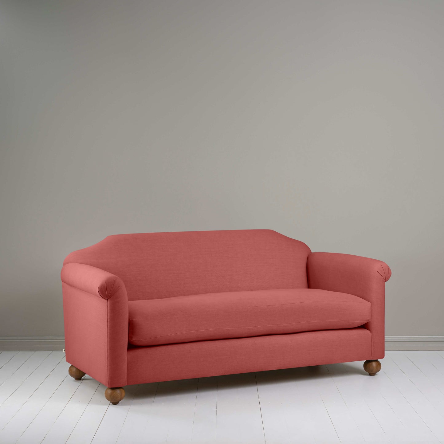 Dolittle 3 Seater Sofa in Laidback Linen Rouge - Nicola Harding