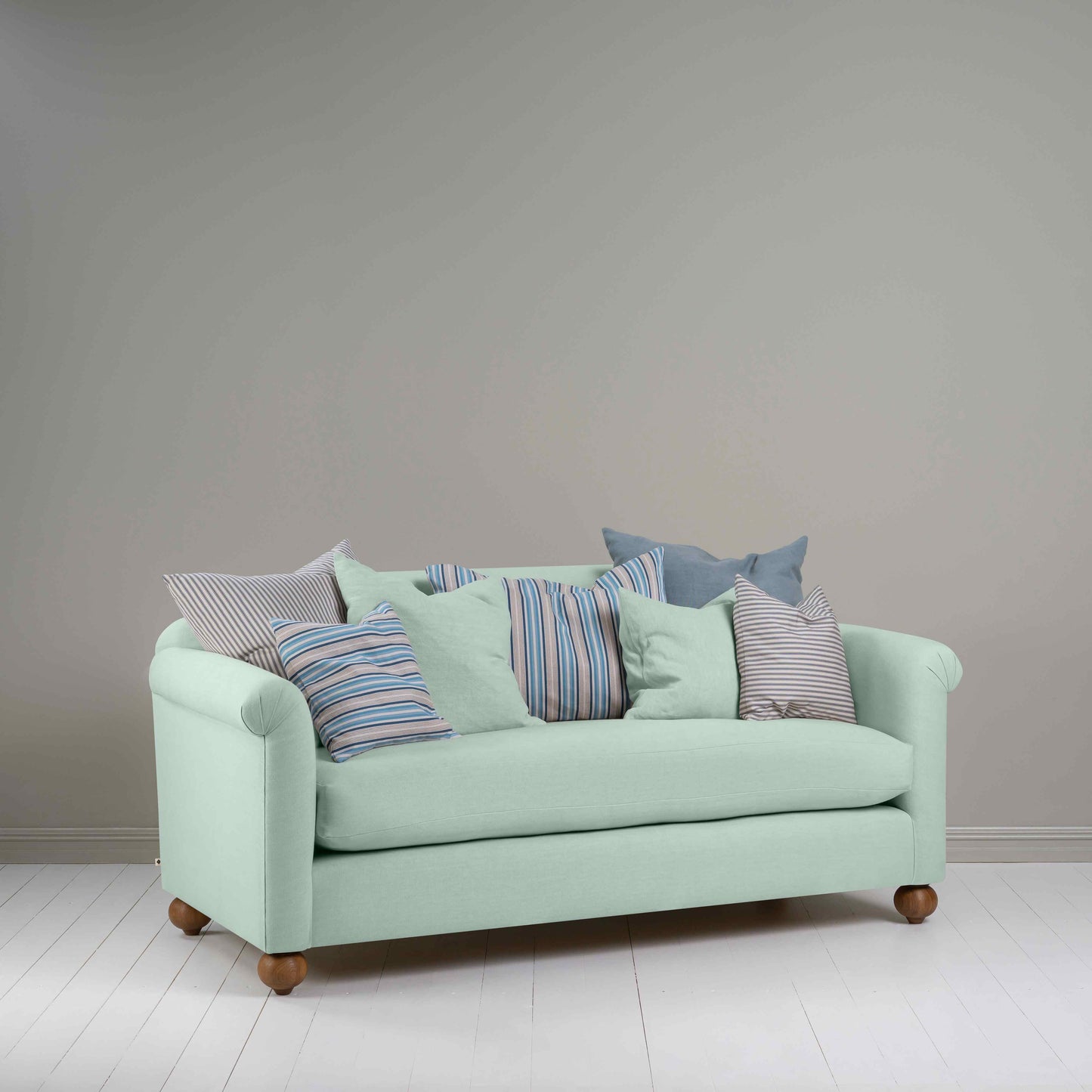 Dolittle 3 Seater Sofa in Laidback Linen Sky - Nicola Harding