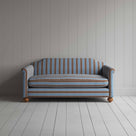  Dolittle 3 Seater Sofa in Regatta Cotton, Blue, Front View - Nicola Harding 